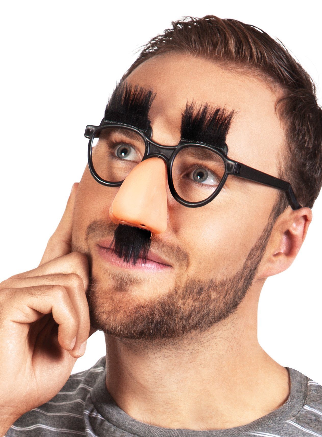 Boland Kostüm Groucho Marx Nasenbrille, Zeitlose Scherzbrille mit Nase, Bart und Augenbrauen