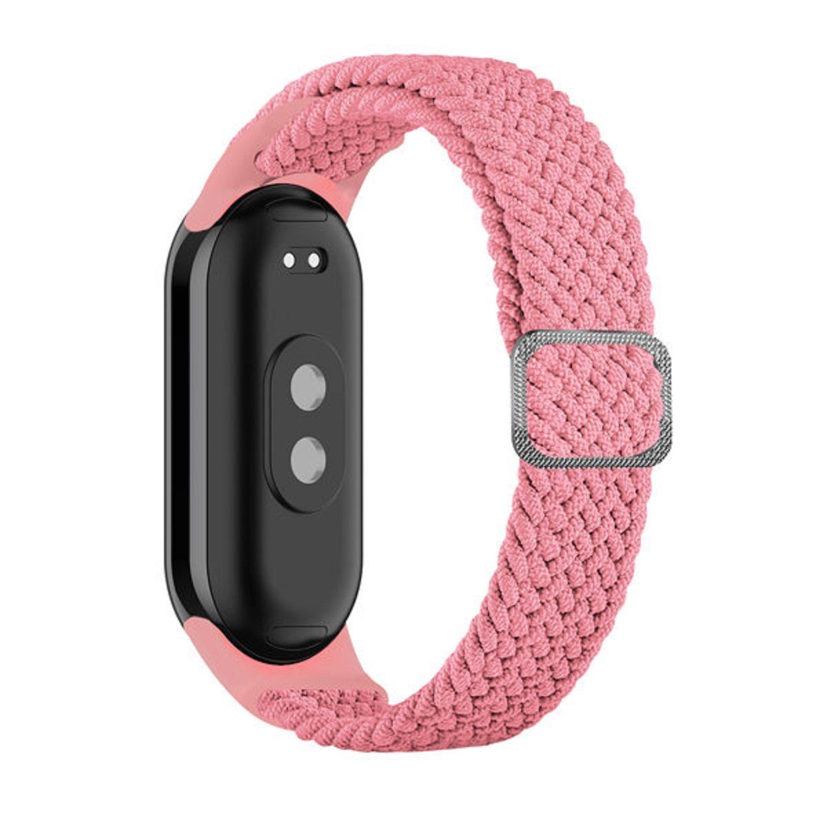 COFI 1453 Smartwatch-Armband Geflochtenes Stoffarmband kompatibel mit Xiaomi Mi Band 8 Armband Pink