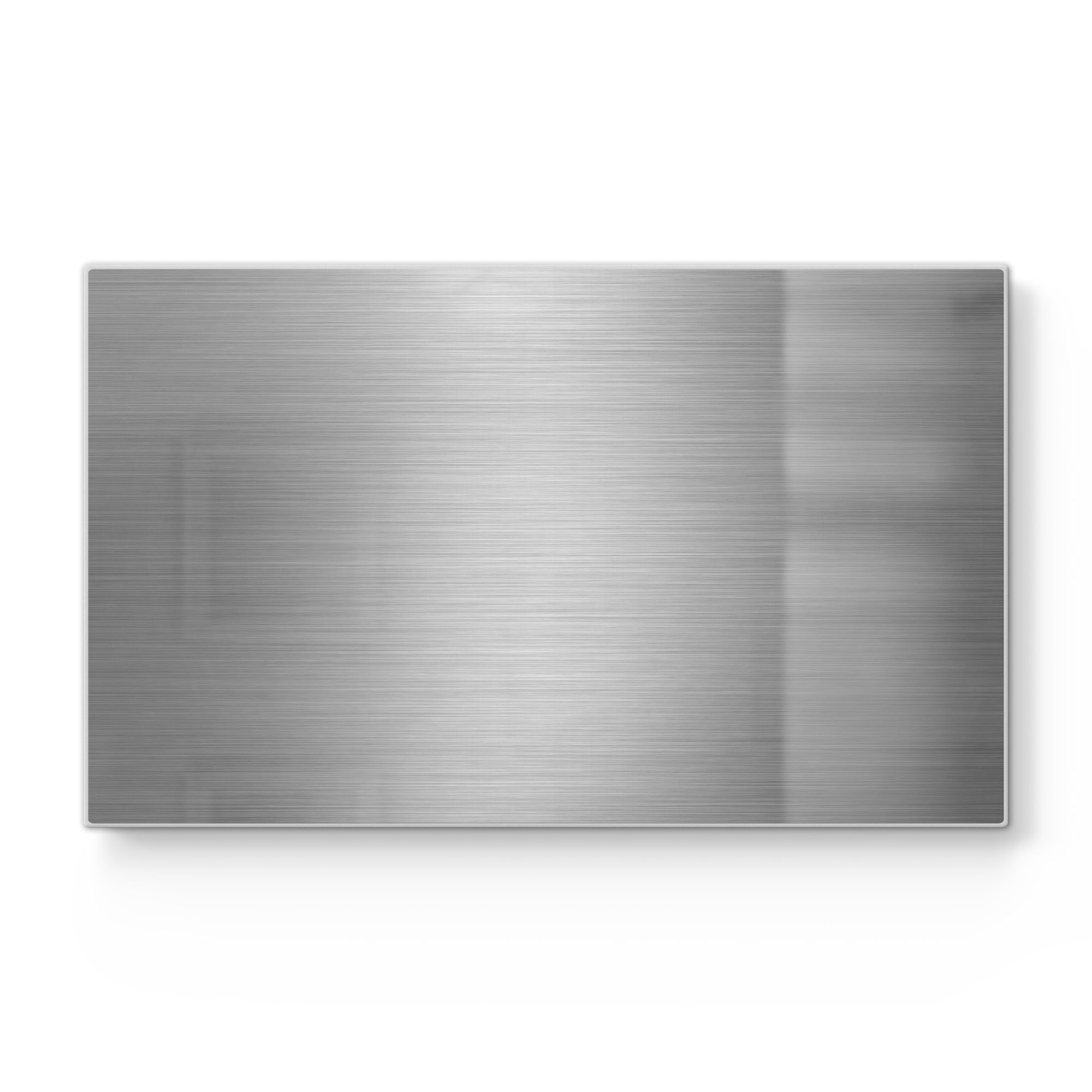 DEQORI Schneidebrett 'Gebürstetes Aluminium', Glas, Frühstücksbrett Platte Schneideplatte