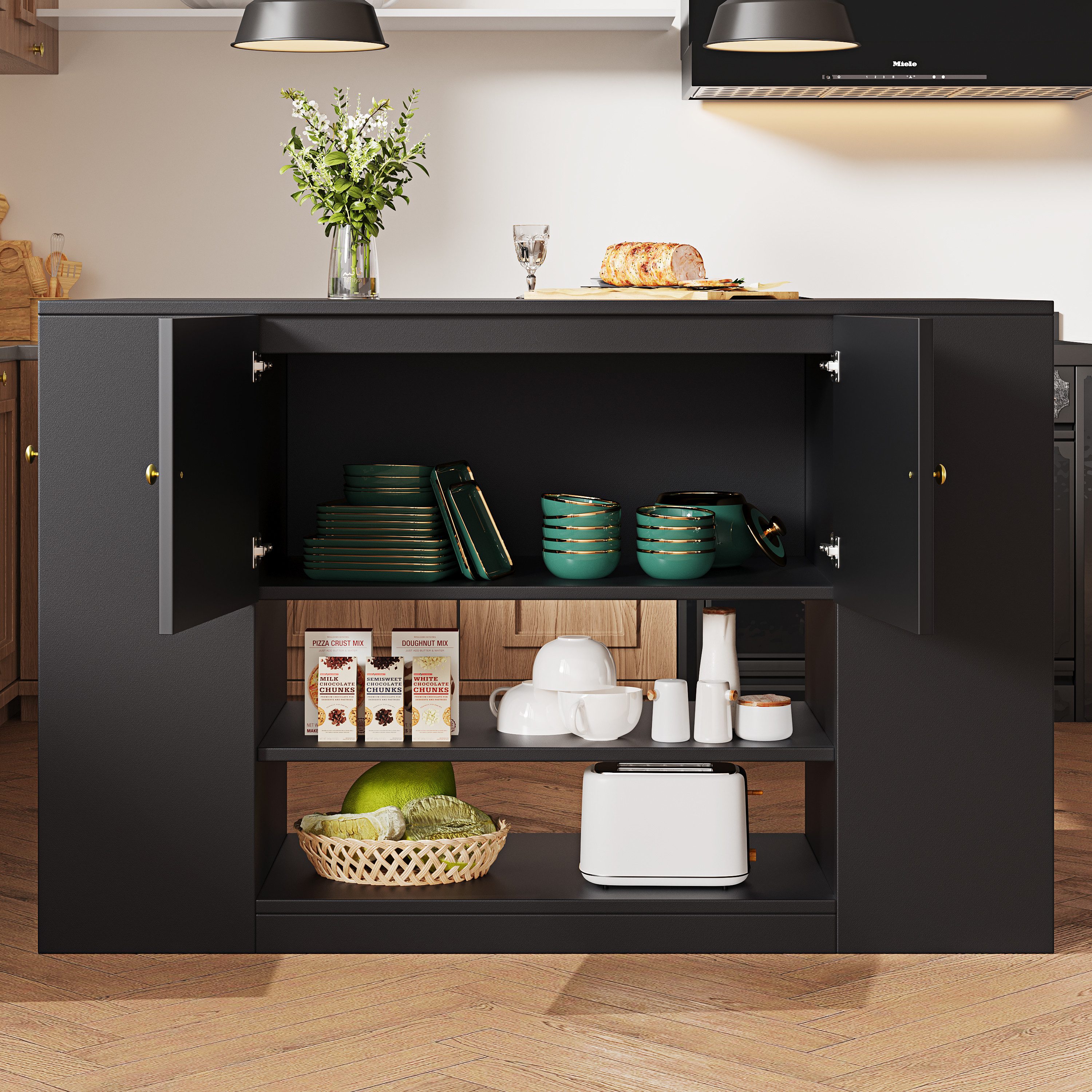 TavilaEcon Küchenbuffet Moderne Kücheninsel, Küchenschrank mit günstig online kaufen