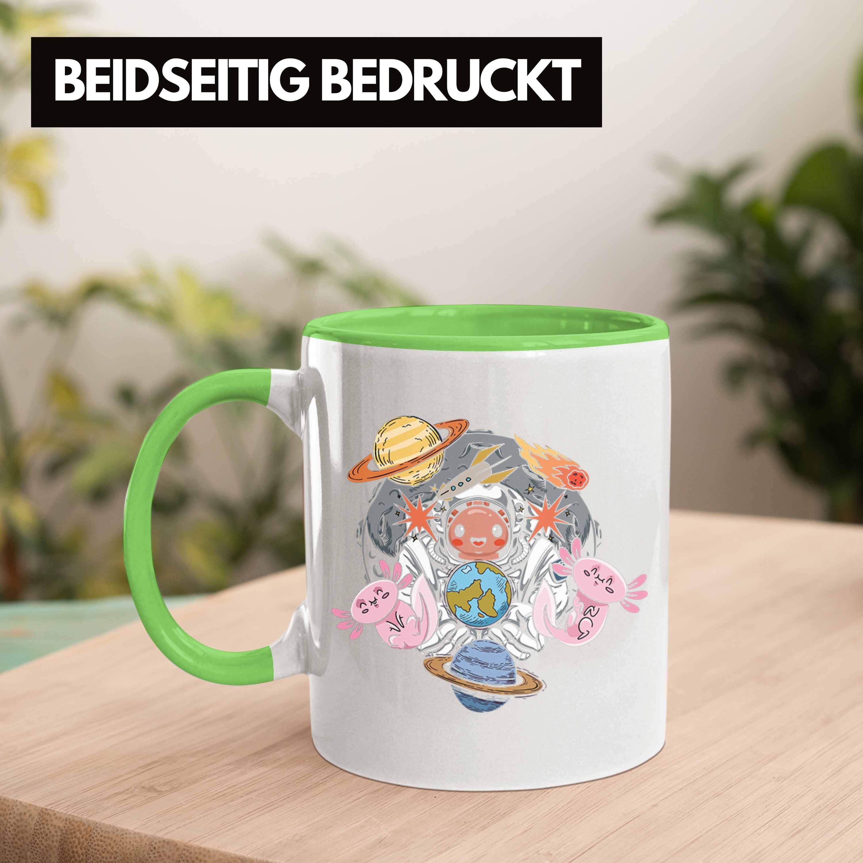 - Lustig Schwanzlurch Geschenk Grafik Trendation Trendation Tasse Geschenkidee Axolotl Coole Grün Tiere Tasse