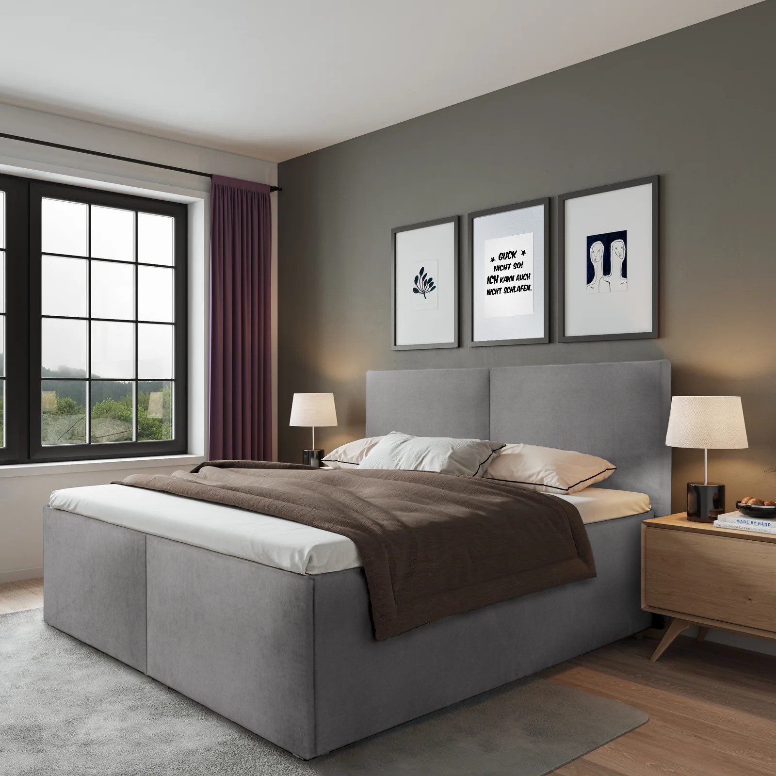 Halmon Schlafkomfort Betten Polsterbett Milano (Mit Stauraum unter der Lieg günstig online kaufen