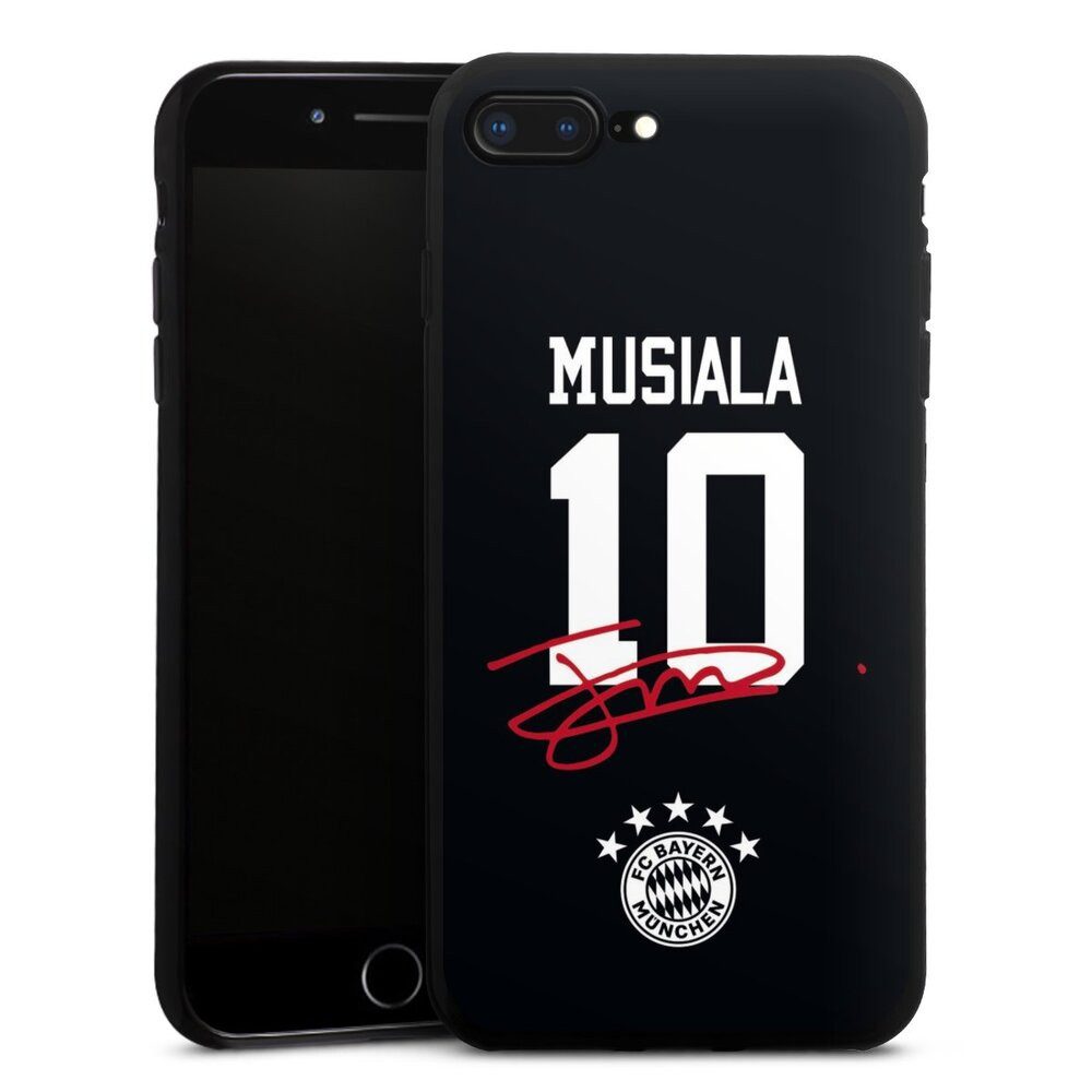 DeinDesign Handyhülle FC Bayern München Jamal Musiala FCB Musiala 10, Apple iPhone 8 Plus Silikon Hülle Bumper Case Handy Schutzhülle