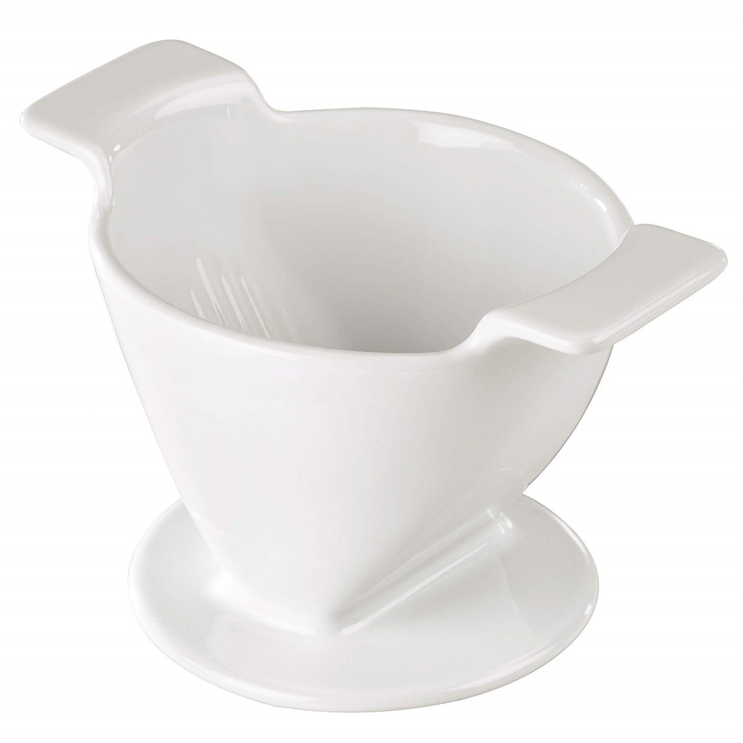 Xavax Permanentfilter Kaffee-Filter Porzellan-Filter Größe 4 Tassen, Porzellan, Universal Dauerfilter, Permanentfilter für Kaffee-Pulver gemahlener Kaffee, Spülmaschinengeeignet