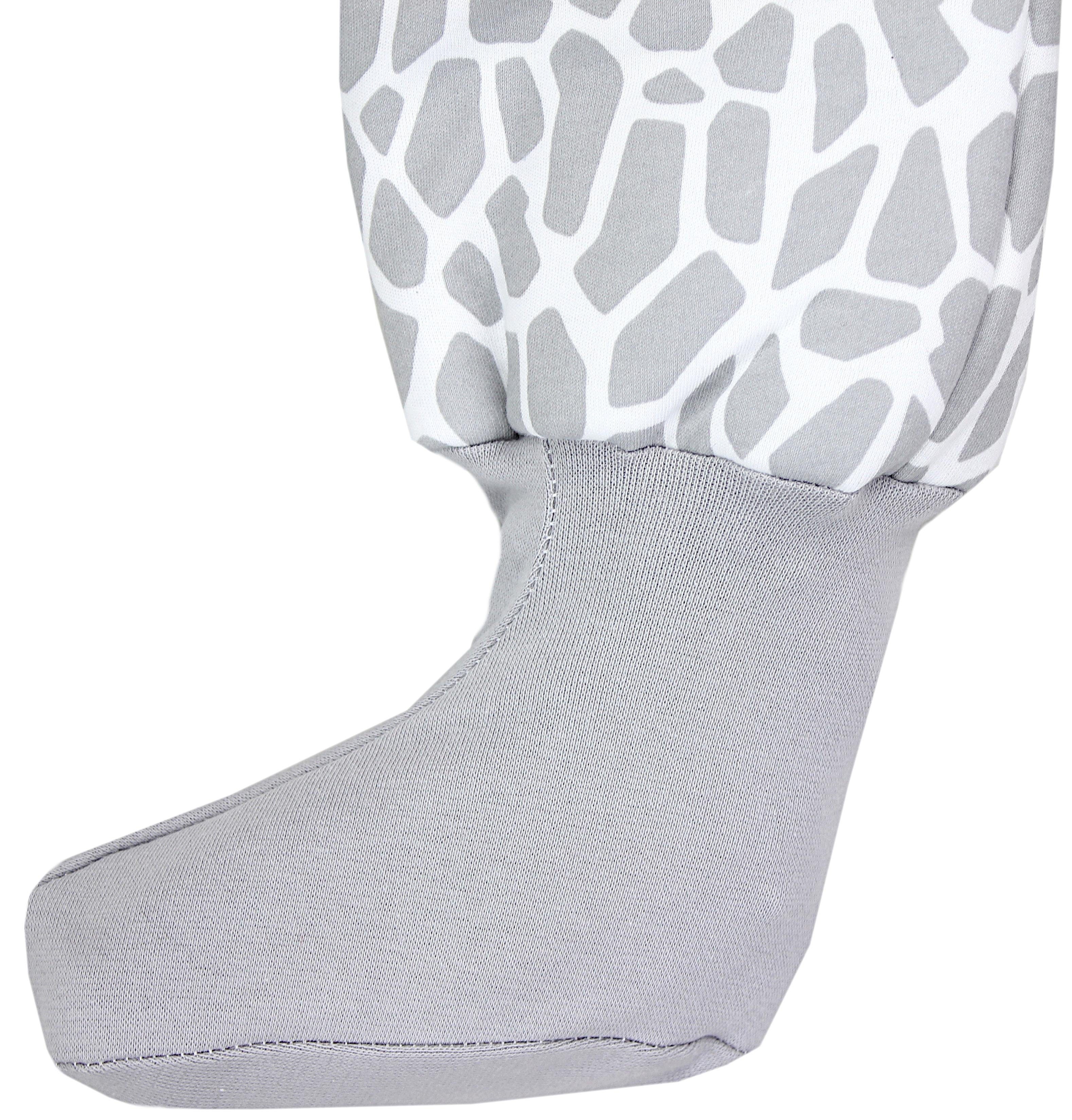 TupTam Babyschlafsack Winterschlafsack mit Beinen zertifiziert, 2.5 TOG Giraffe Füßen und OEKO-TEX