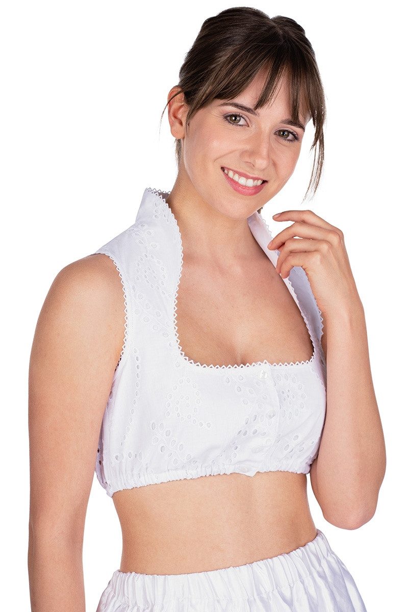 Dirndlbluse Dirndlbluse - GENNARA - weiß