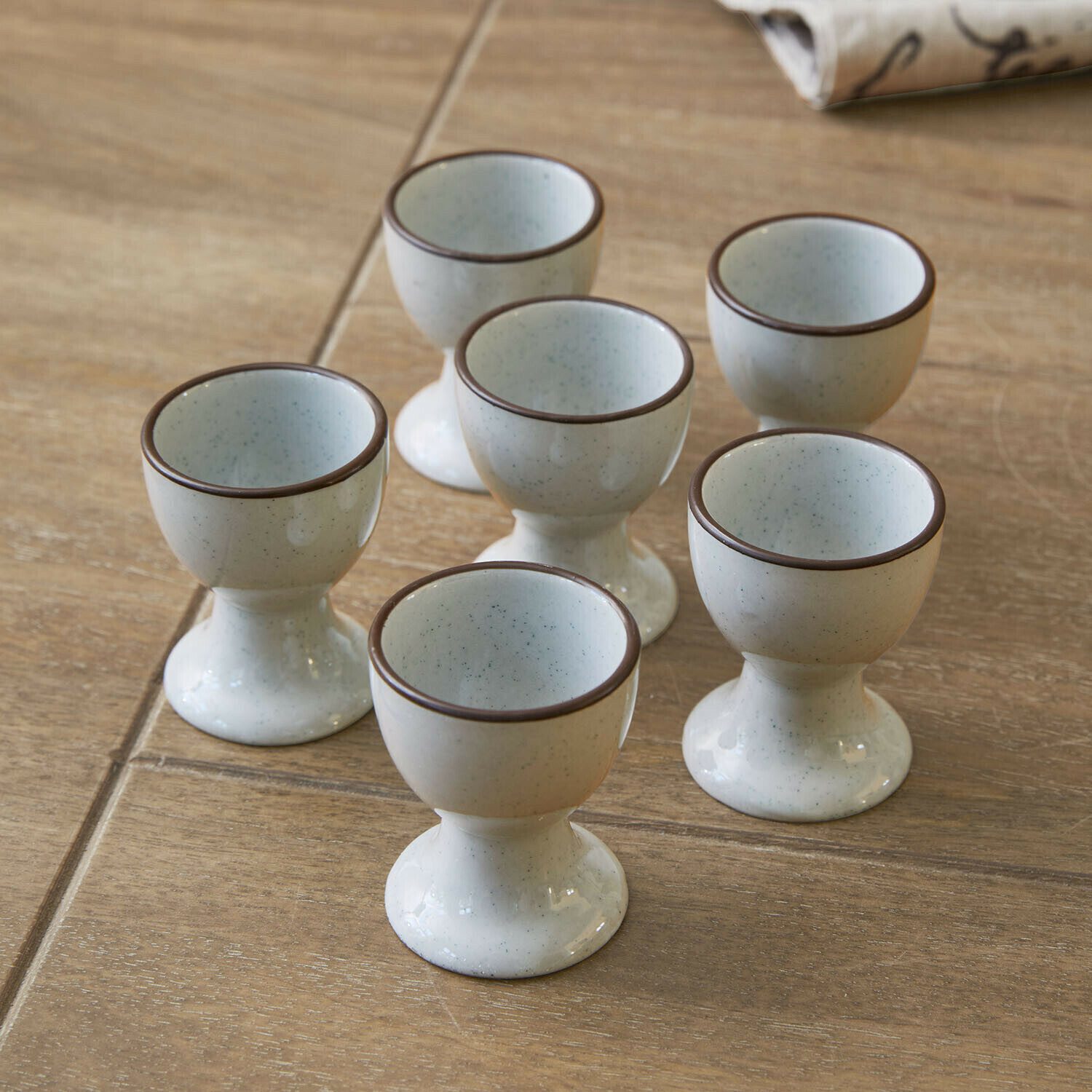 Mirabeau Geschirr-Set Eierbecher 6er Set Biarré grau, Steinzeug