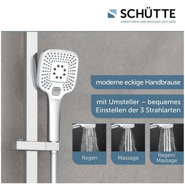 Schütte Stangenbrause-Set RAVENNA, Höhe 65 cm, 3 Strahlart(en), 1 tlg., 3-fach verstellbar / Antikalk / wassersparend