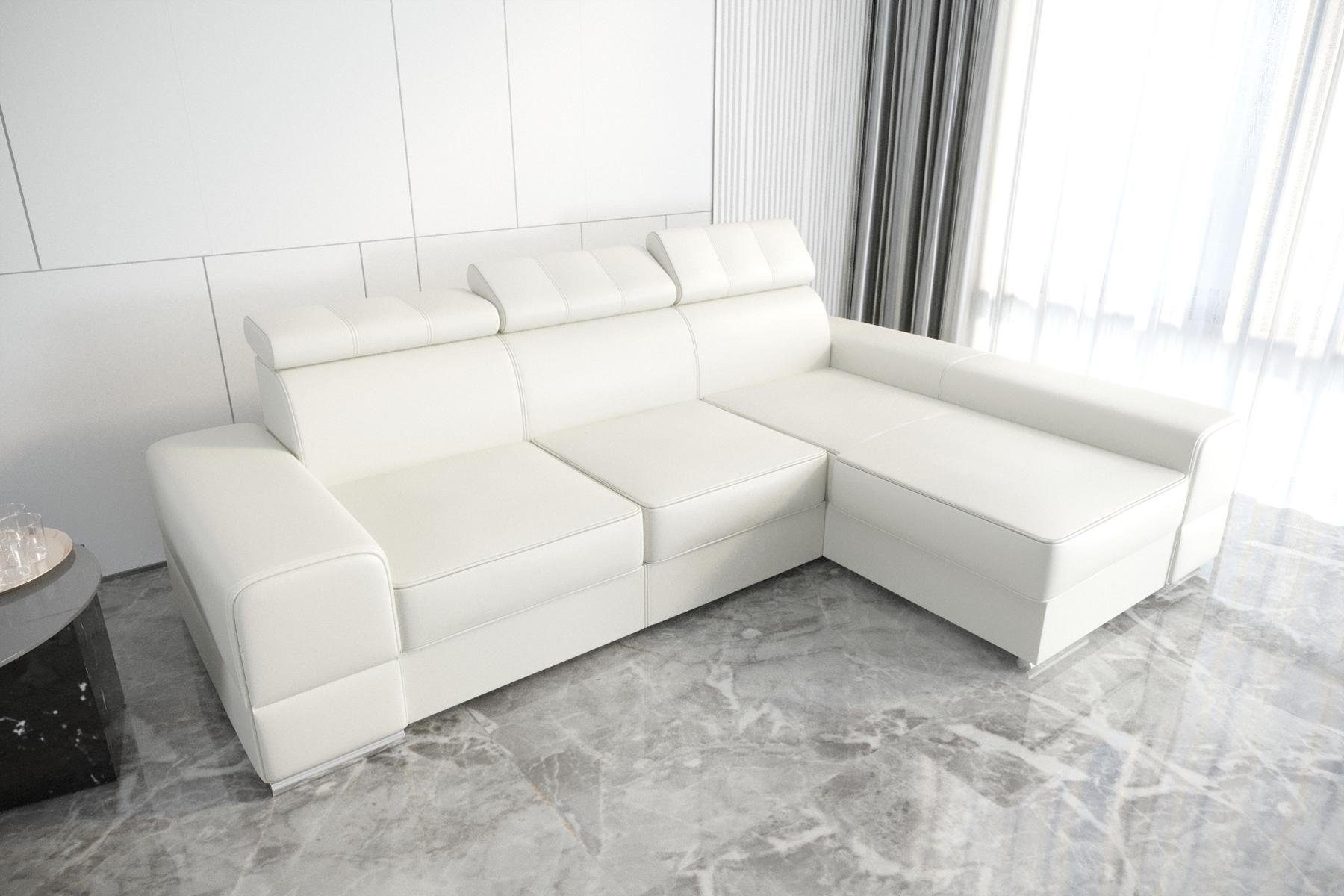 JVmoebel Ecksofa Designer Beiges Ecksofa in Möbel Europe Weiß Couch Luxus L-Form Wohnzimmer Neu, Made