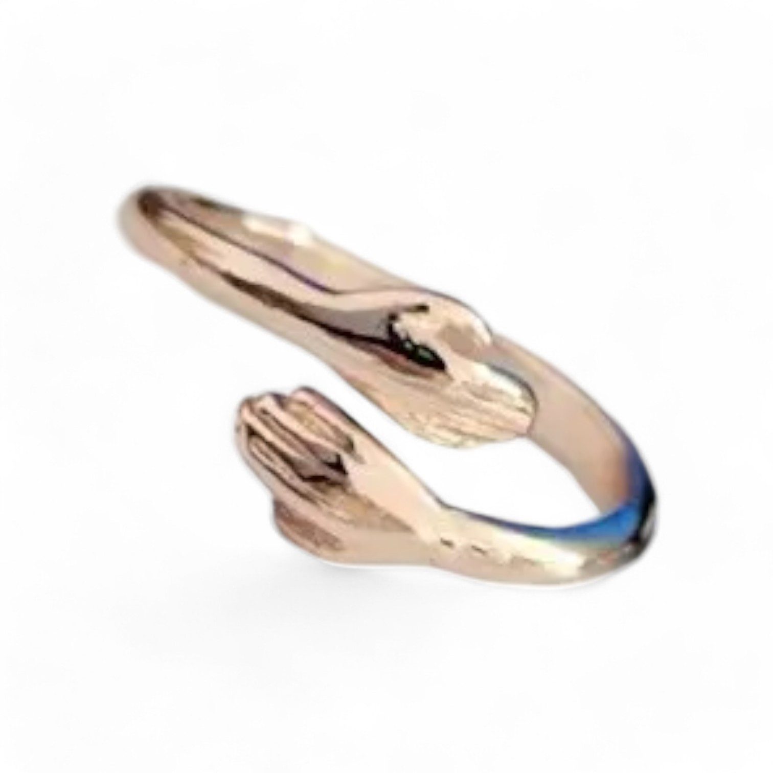 Eyecatcher Fingerring Verstellbare Umarmungsringe aus Kupfer in Gold- und S günstig online kaufen