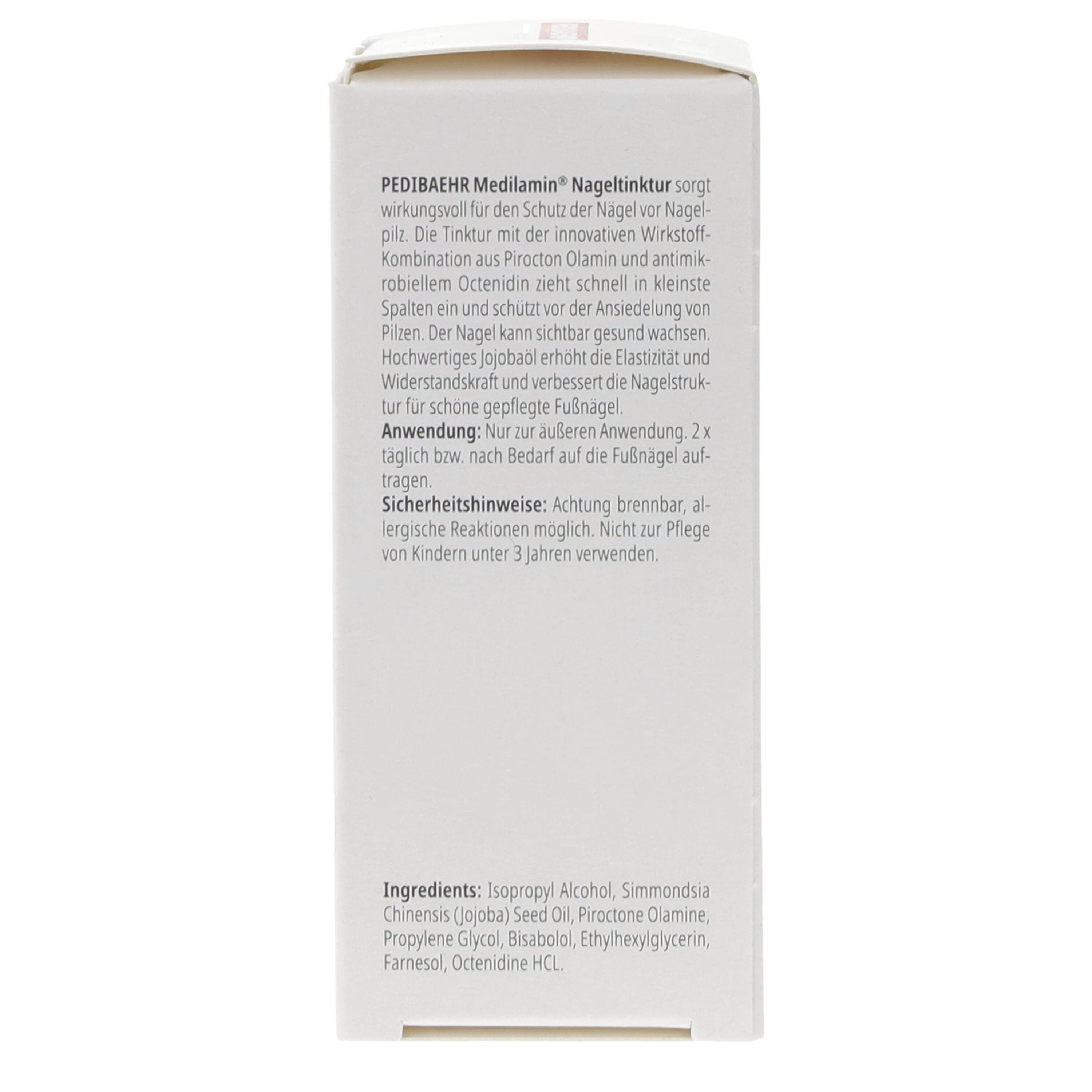 Pedibaehr Nagelpflegeserum Pedibaehr Medilamin Nageltinktur 15ml, 1-tlg., wirkt antimikrobiell, therapiebegleitende Nagelpilzbehandlung