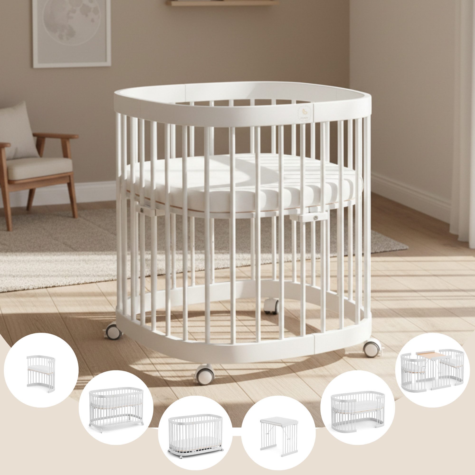 Kinderbett tweeto Babybett 7in1