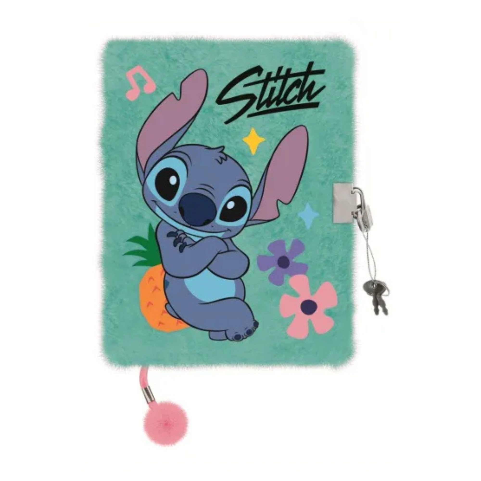 GOLDKIDS Tagebuch Mädchen mit Schloss Flauschig Plüsch - Notizbuch A5, - Kinder-Tagebuch - 96 Blätter