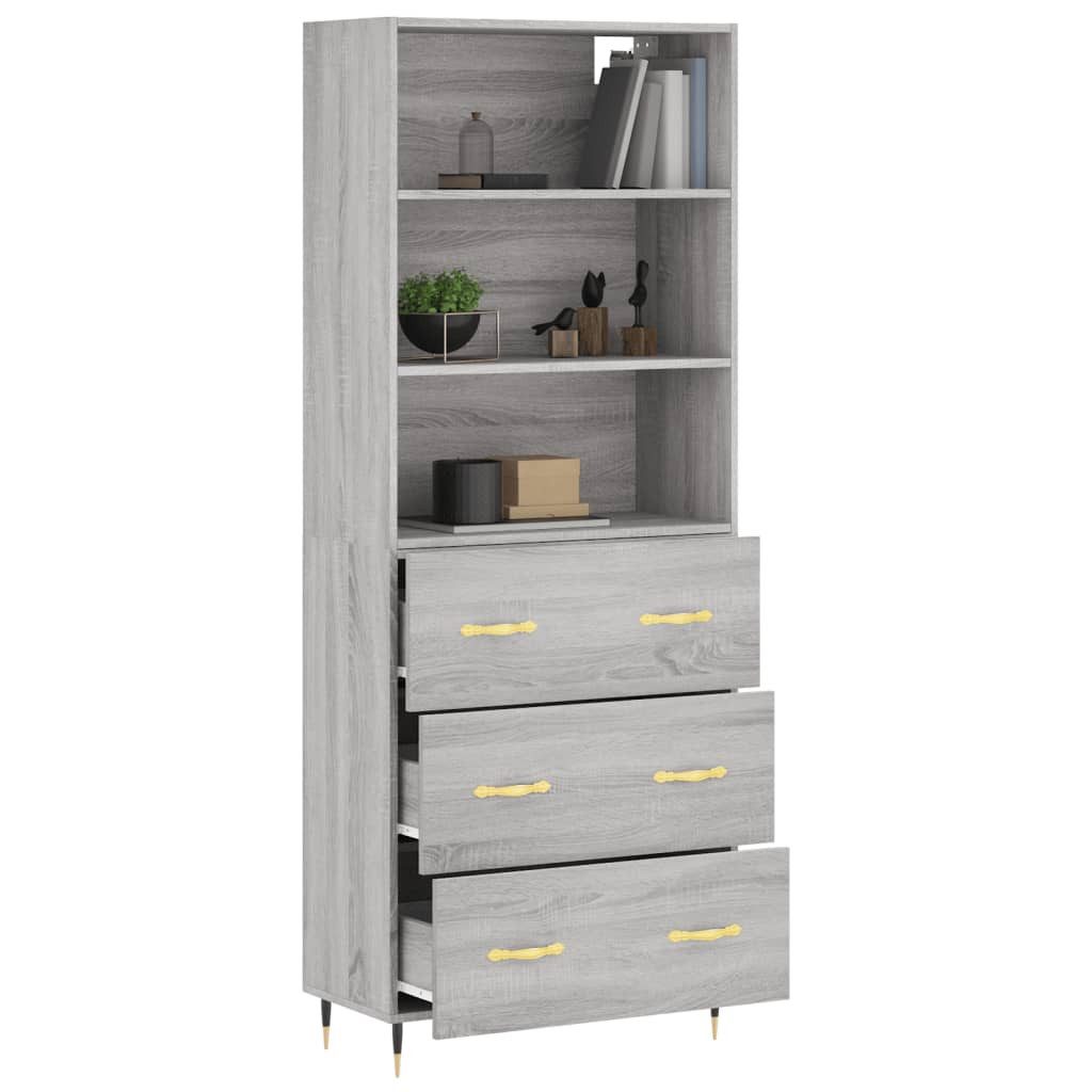 vidaXL Highboard Highboard Grau Sonoma 69,5x34x180 günstig online kaufen