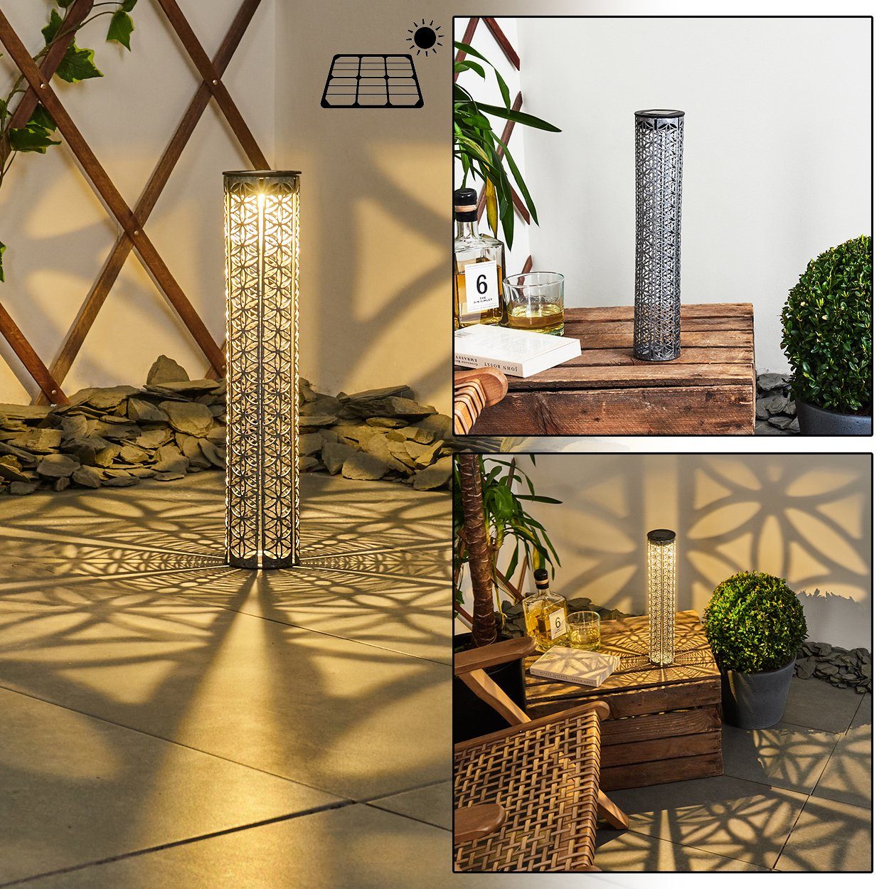 hofstein LED Solarleuchte Solar Aussen Leuchte günstig online kaufen