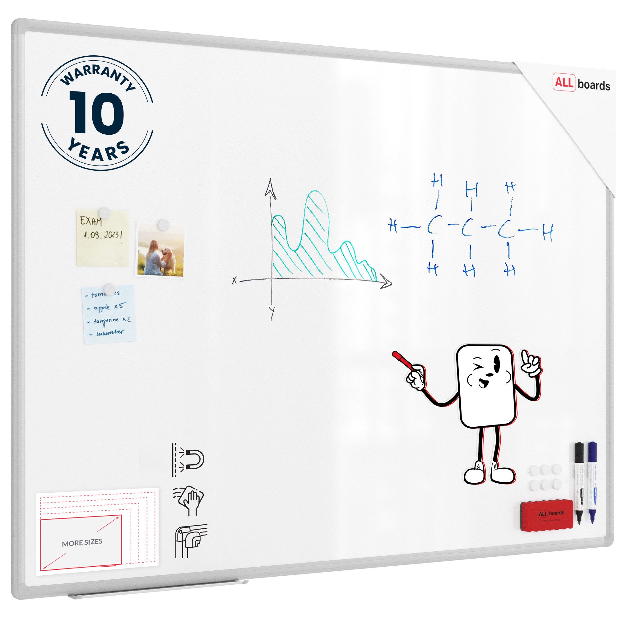 ALLboards Magnettafel ALLboards Magnetisches Whiteboard Magnettafel Premium EXPO
