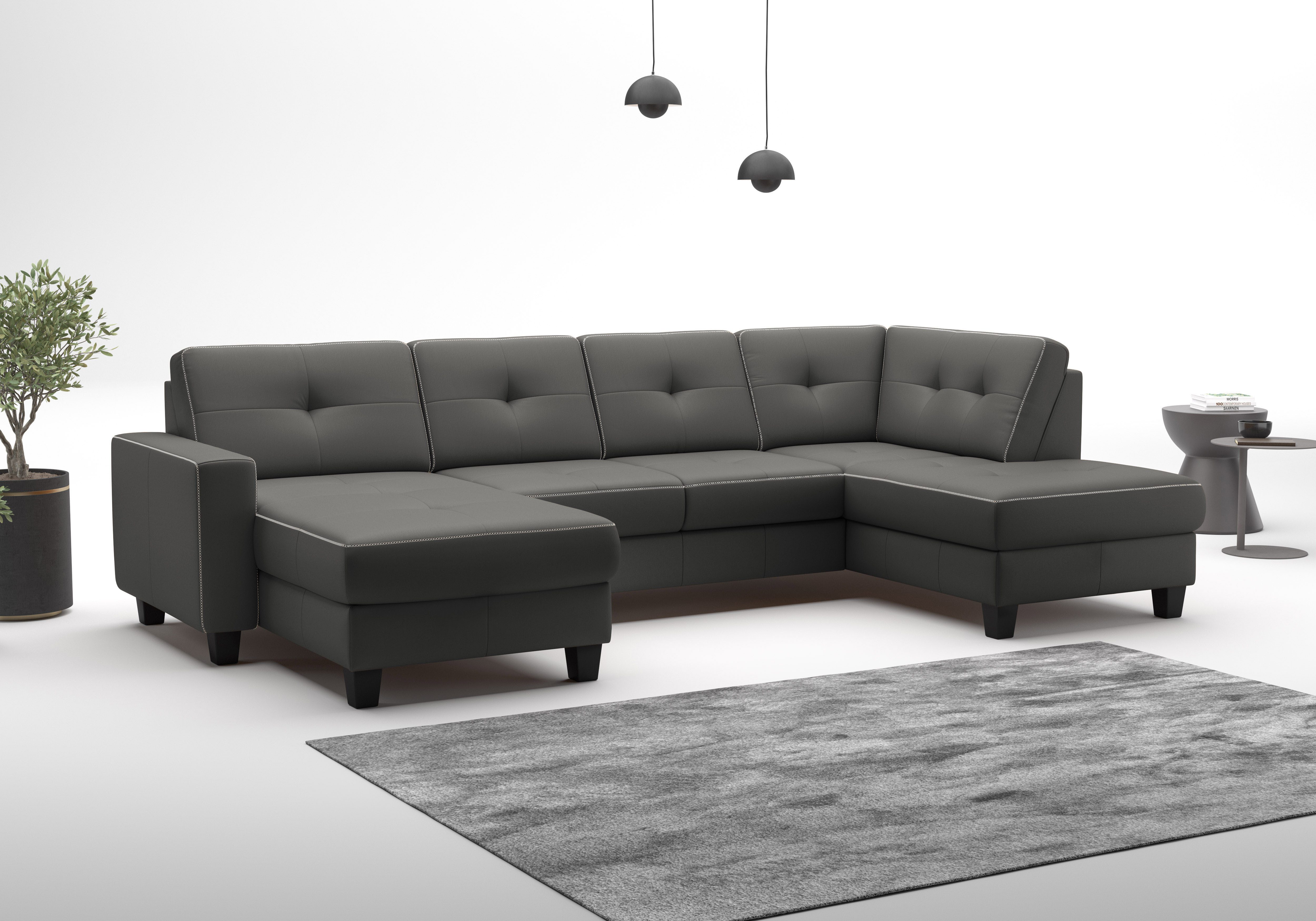 Home affaire Wohnlandschaft Varese, wahlweise mit Bettfunktion und Bettkasten