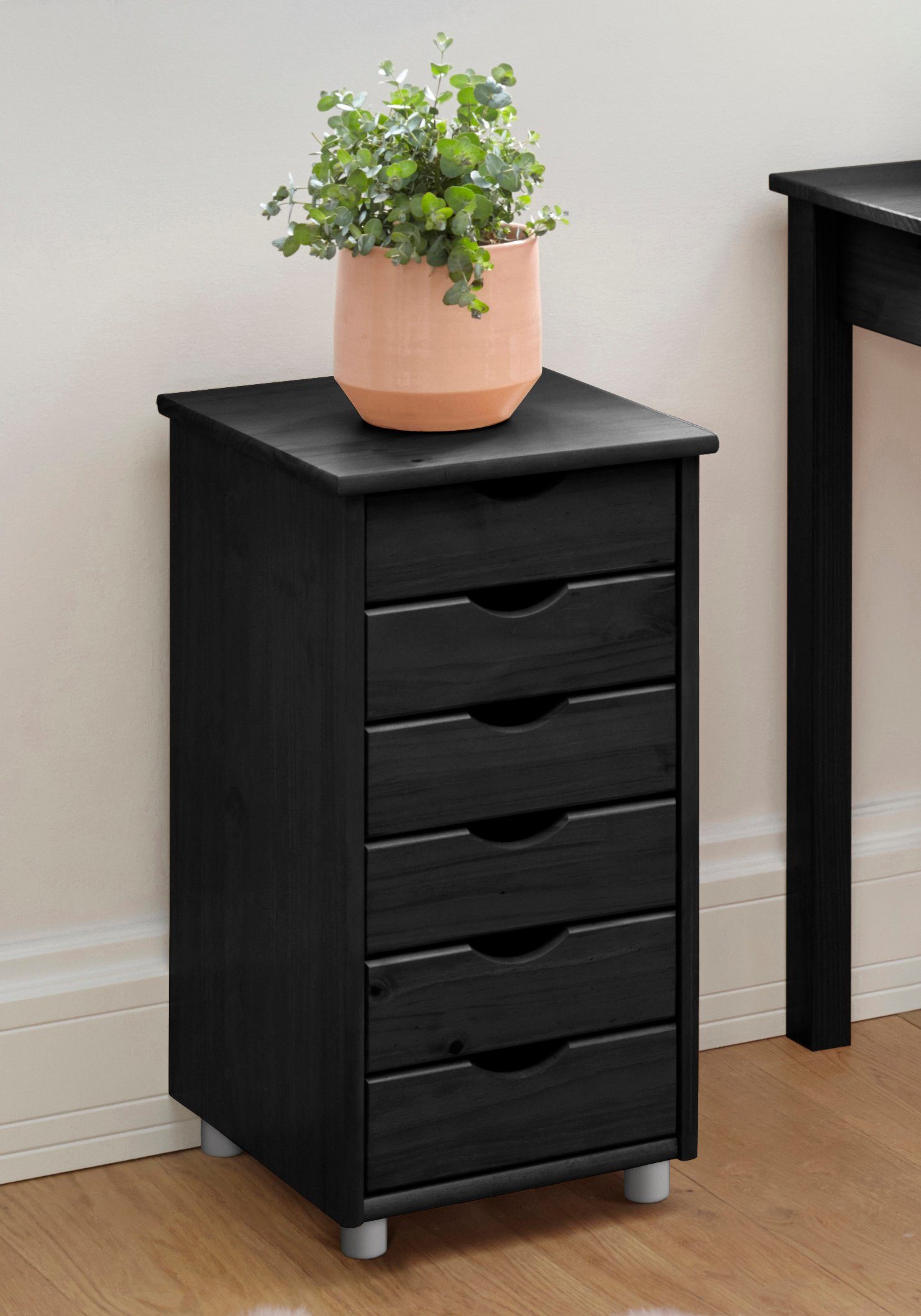 OTTO home Kommode Gava, aus massivem Kiefernholz, mit Stauraummöglichkeiten, Breite 39 cm