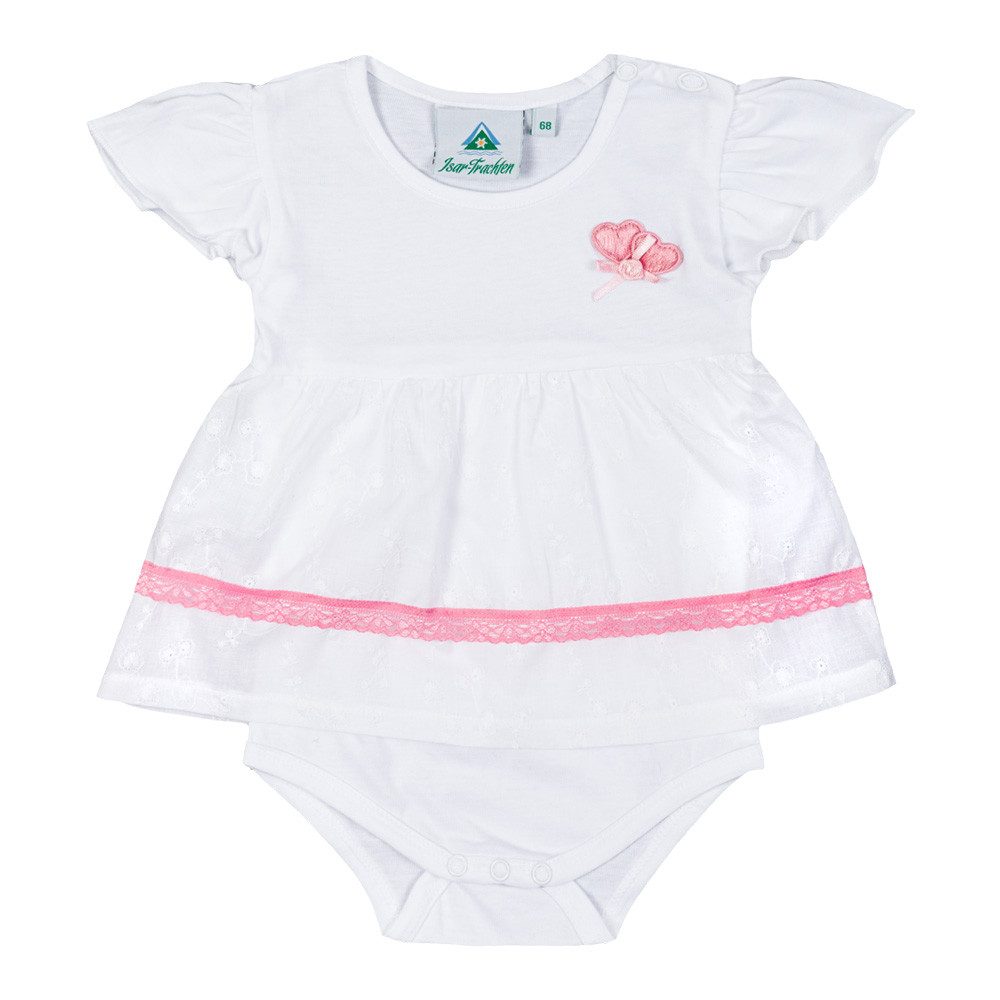 Isar-Trachten Strampler Babybody Kleidchen weiß