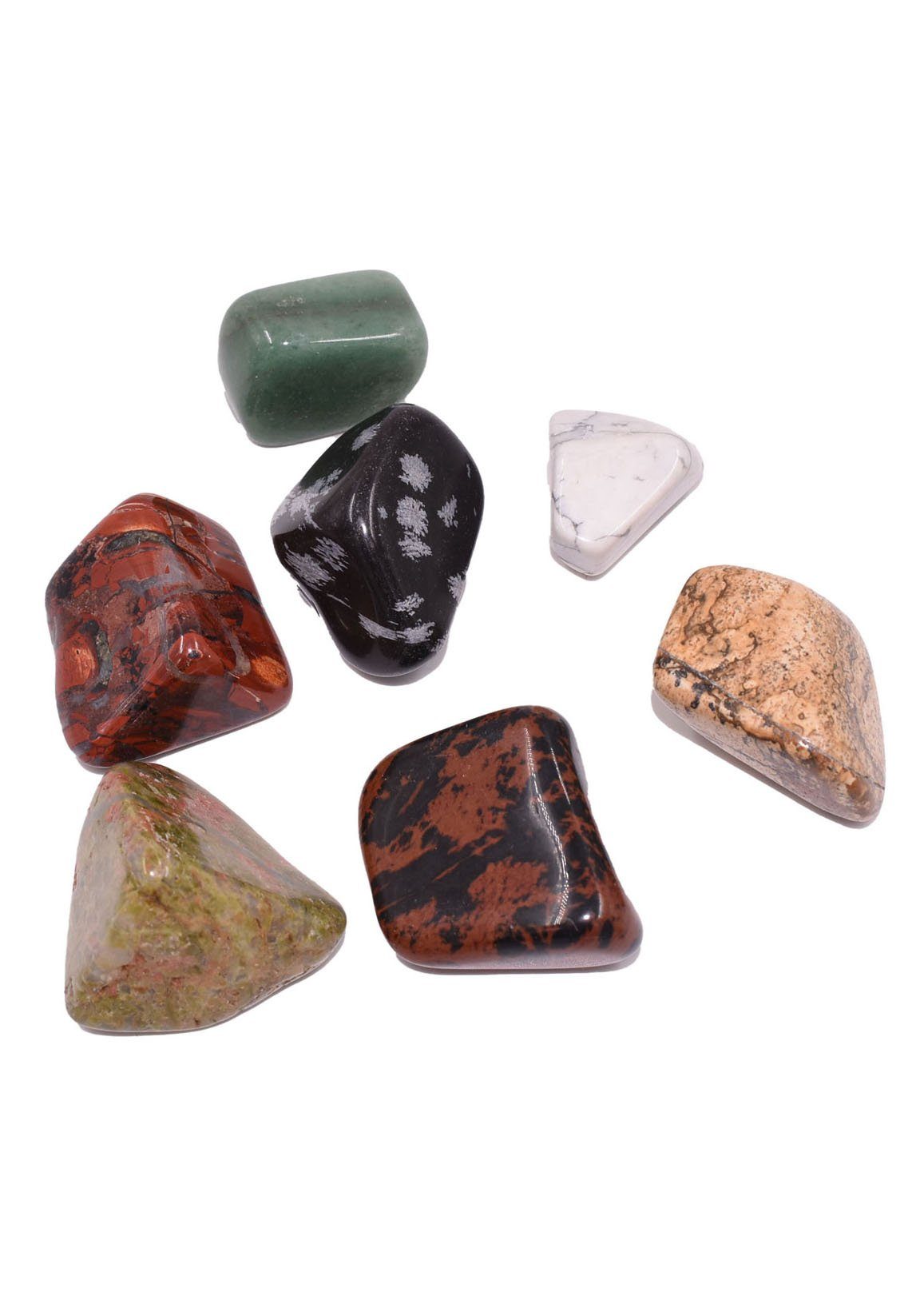 Firetti Edelstein Schmuck Geschenk Energie Handschmeichler, (Set, 7-St), mit Zirkonia (synth)