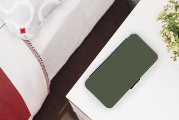 MuchoWow Handyhülle Grün - Einfarbig - Olivgrün, Handyhülle Telefonhülle Apple iPhone XR