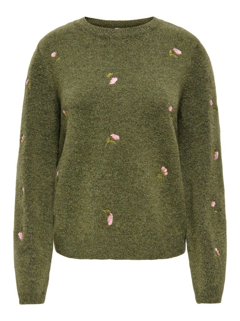 ONLY Strickpullover ONLSHINE LS EMBROIDERY O-NECK CC KN