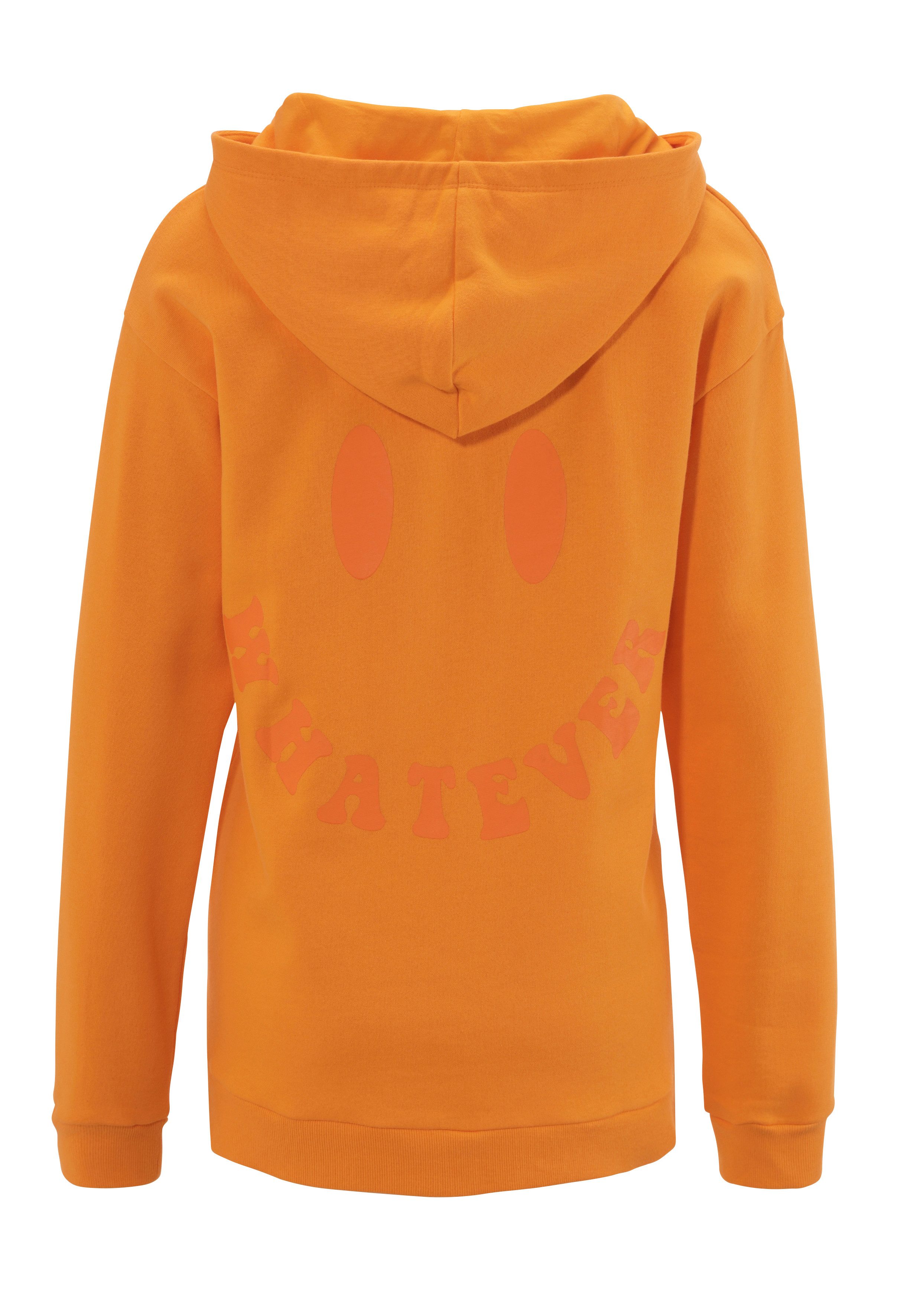 Aniston CASUAL Kapuzensweatshirt mit Smiley im Rücken