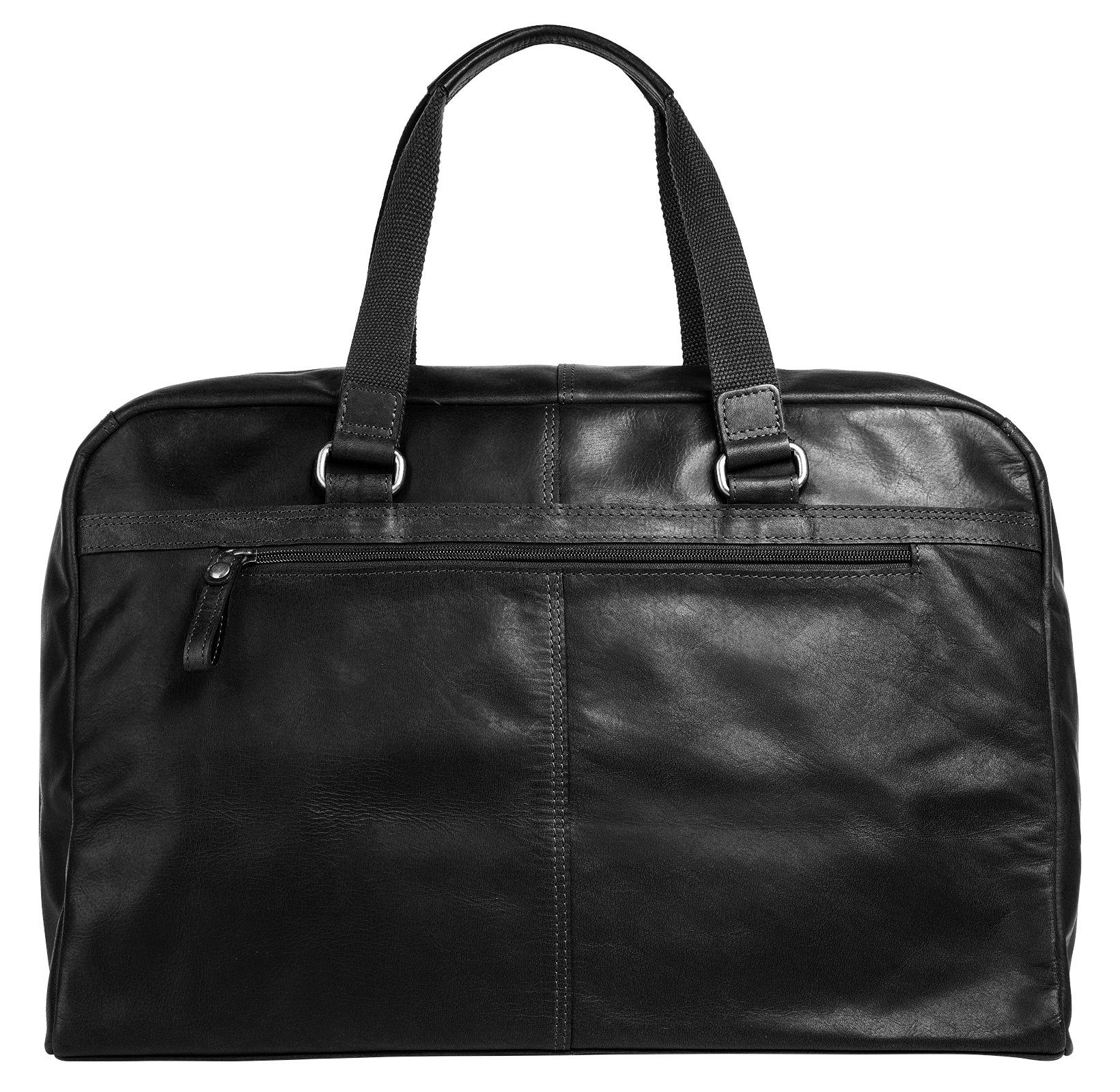 Sansibar Reisetasche, echt schwarz Leder