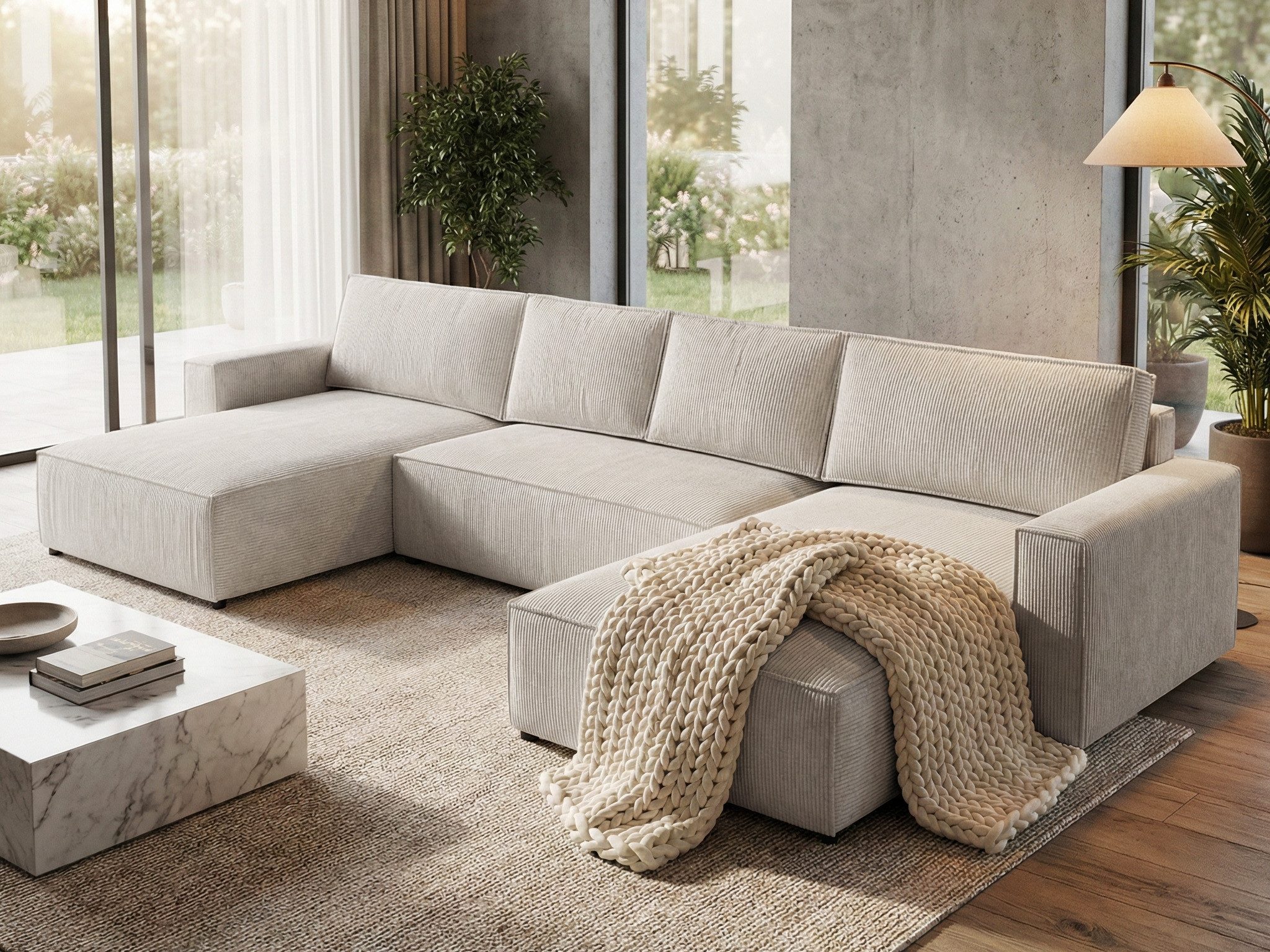 Beautysofa Ecksofa U-Form Parys, mit Schlaffunktion, Bettkasten, Viele Farb günstig online kaufen