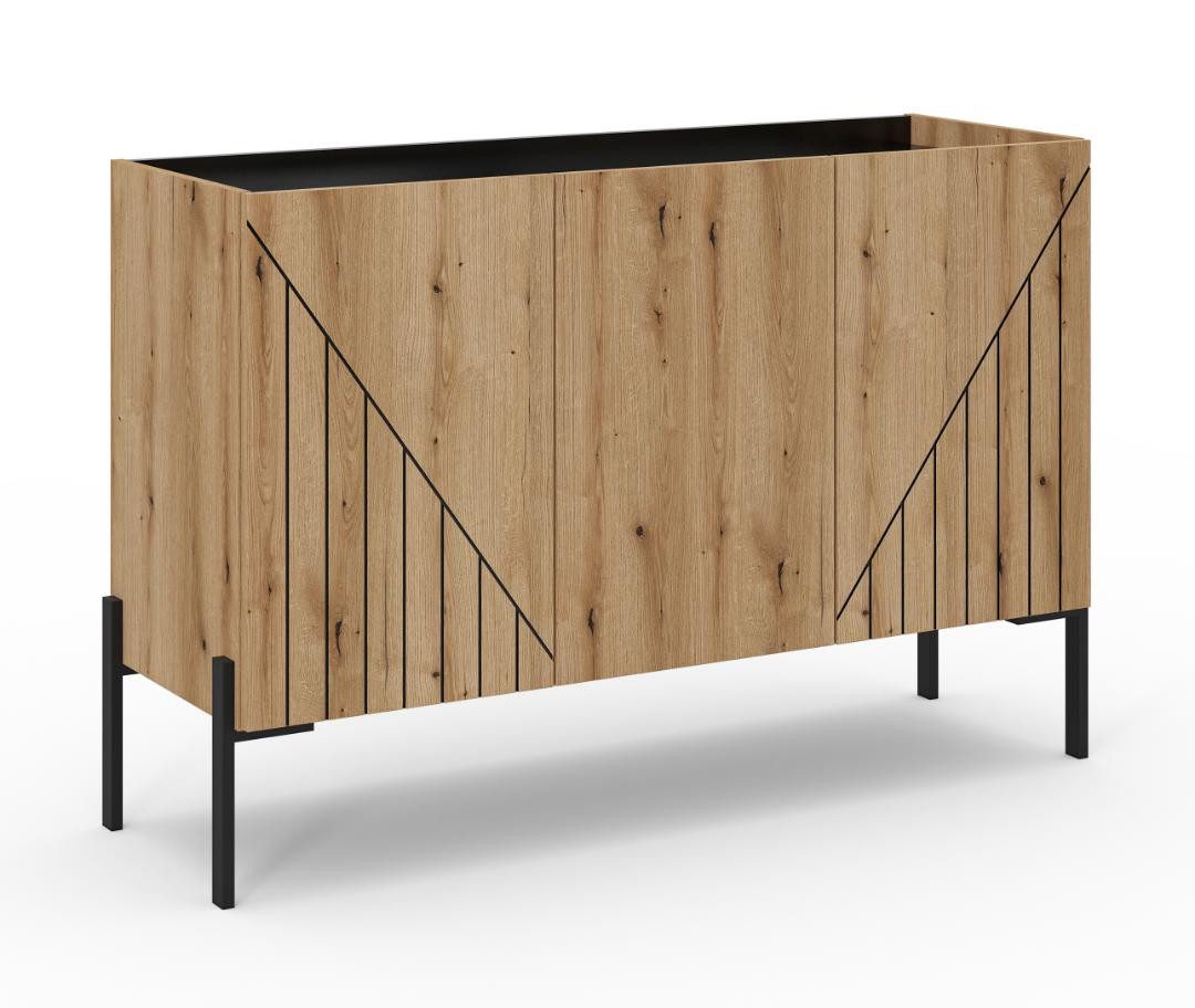 xonox.home Sideboard Neo Sideboard 3 Türen, 1 Regal Eiche Dekor. (1 St)