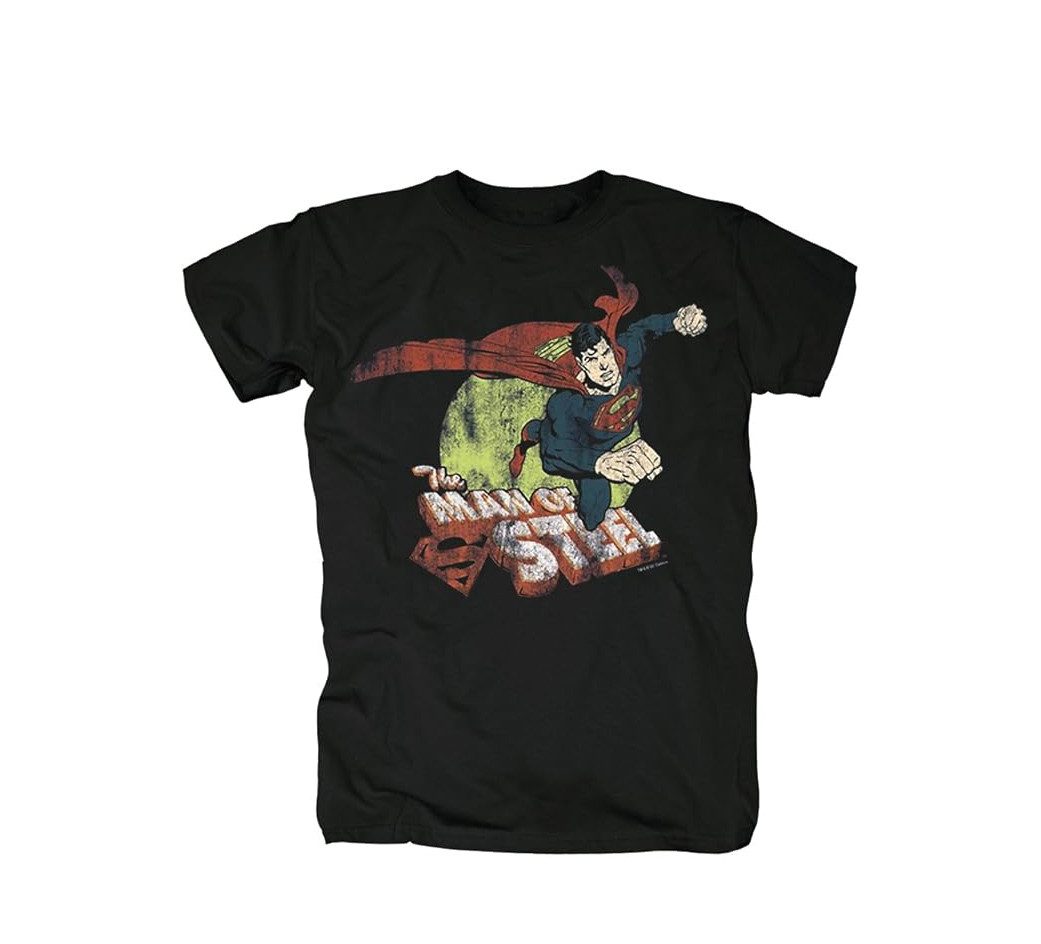 LOGOSHIRT Print-Shirt Superman - Man of Steel T-Shirt Offizielles Design aus dem DC Comics Universum