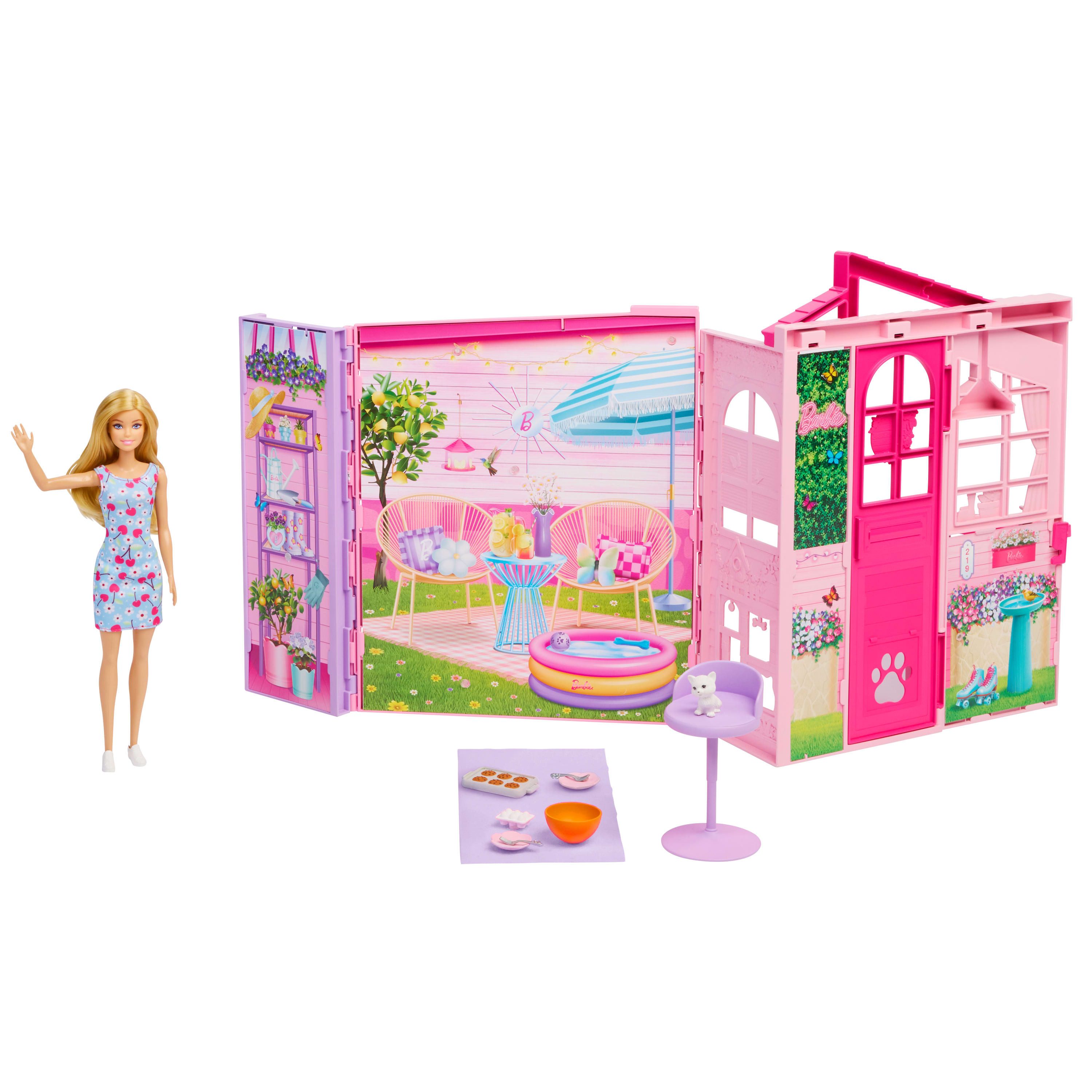 Barbie Puppenhaus Barbie Weekend Escape House mit Puppe, tragbar