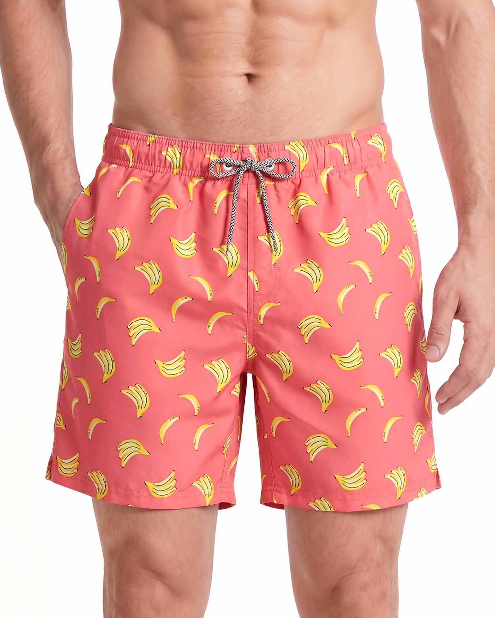 MaaMgic Shorts Herren mit Mesh-Futter kurze Hose schnelltrocknend Badehose lang (1-tlg)