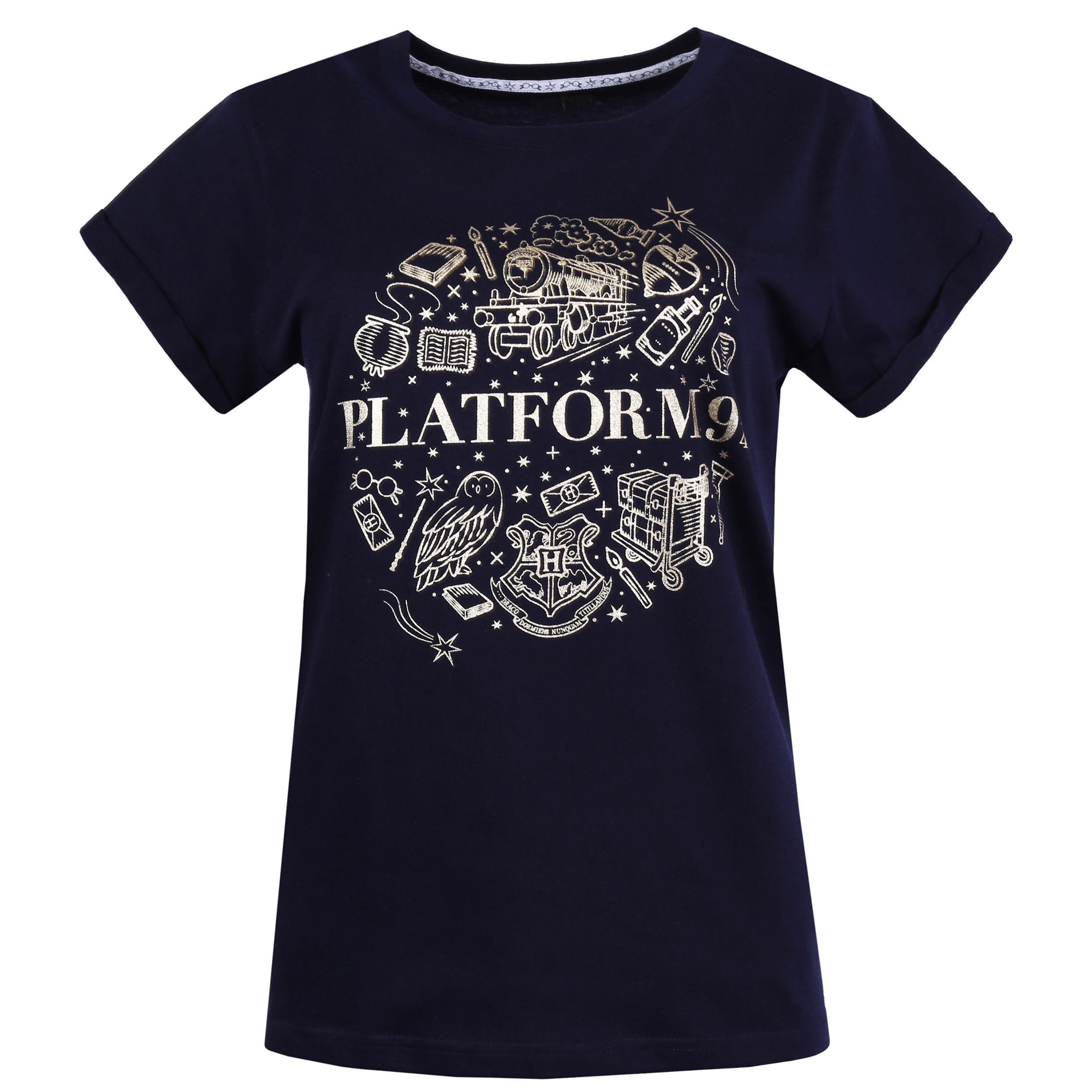Harry Potter Pyjama Harry Potter Pyjama für Damen + Augenbinde, dunkelblau-burgunderrot XS
