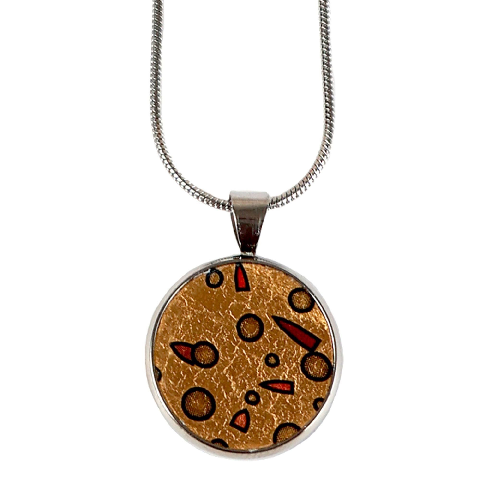 DeMarie Kette mit Anhänger Edelstahl mit Silber-/Goldeinlage