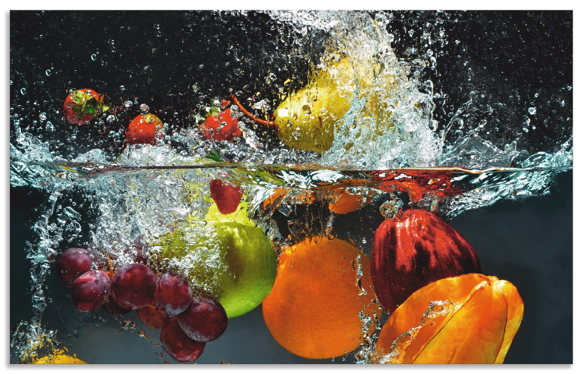 Artland Küchenrückwand "Spritzendes Obst auf dem Wasser", (1 tlg.), Alu Spr günstig online kaufen