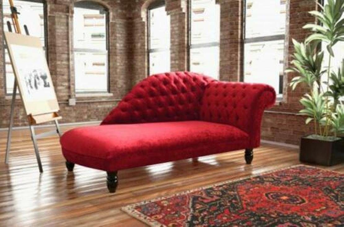 Trends JVmoebel Chaiselongue Rotes Chaiselongue Sofa, Chaise Made in mane Chesterfield Europe Liege