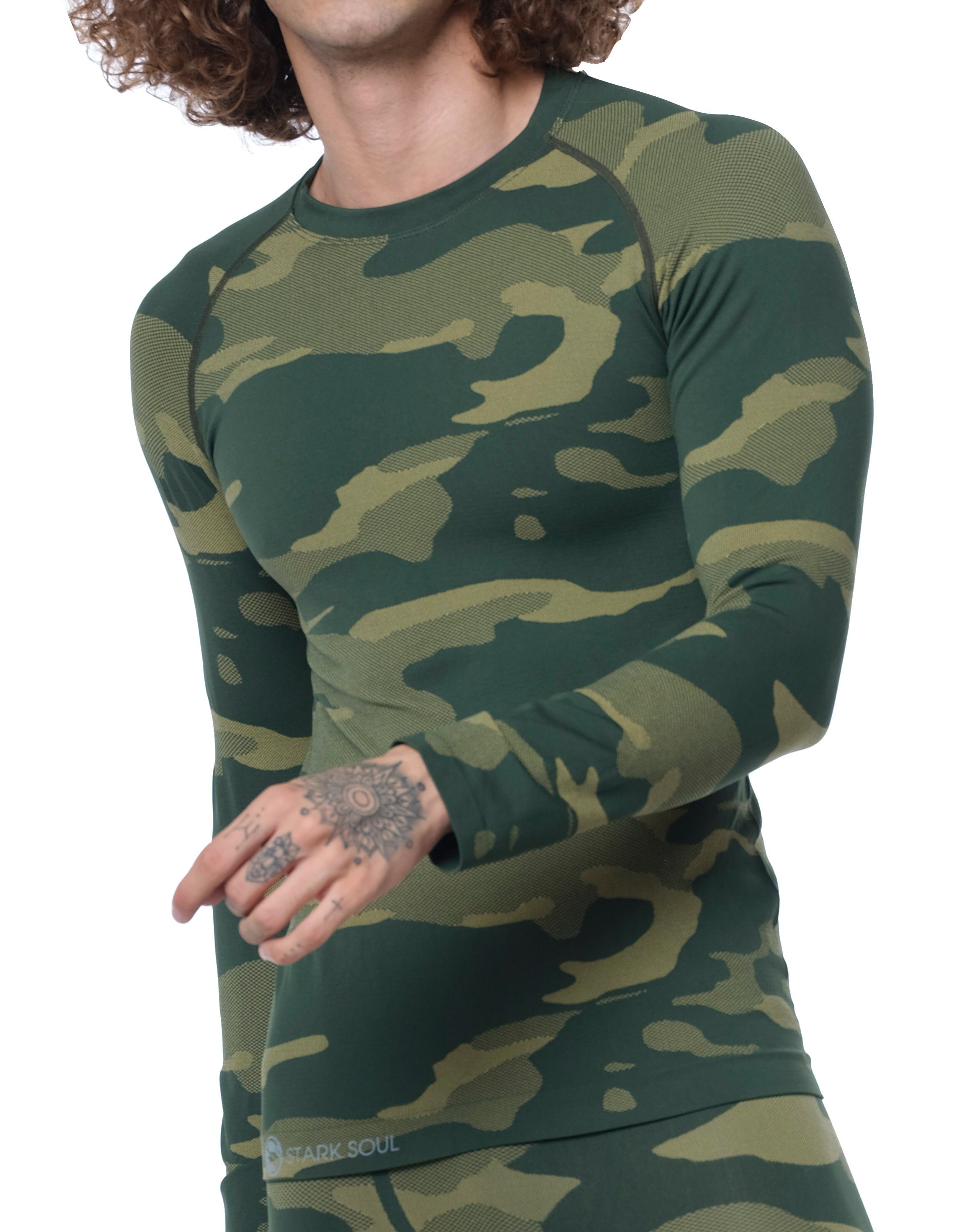 Stark Soul® Funktionsshirt Thermo-Funktionshirt Langarm Camouflage,Outdoor- günstig online kaufen