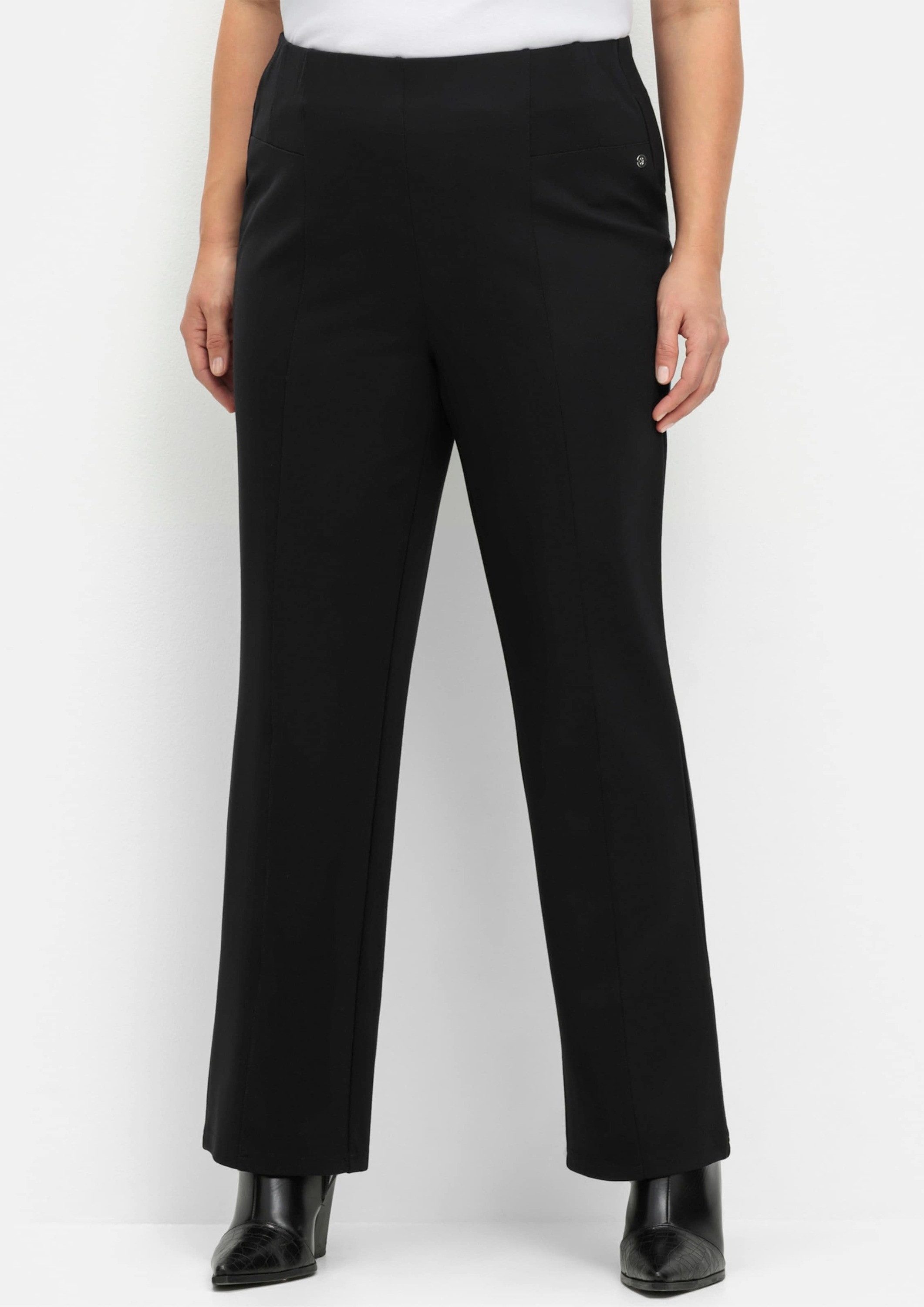 Sheego Jerseyhose Schlupfhose aus Interlock, mit elastischem Bund