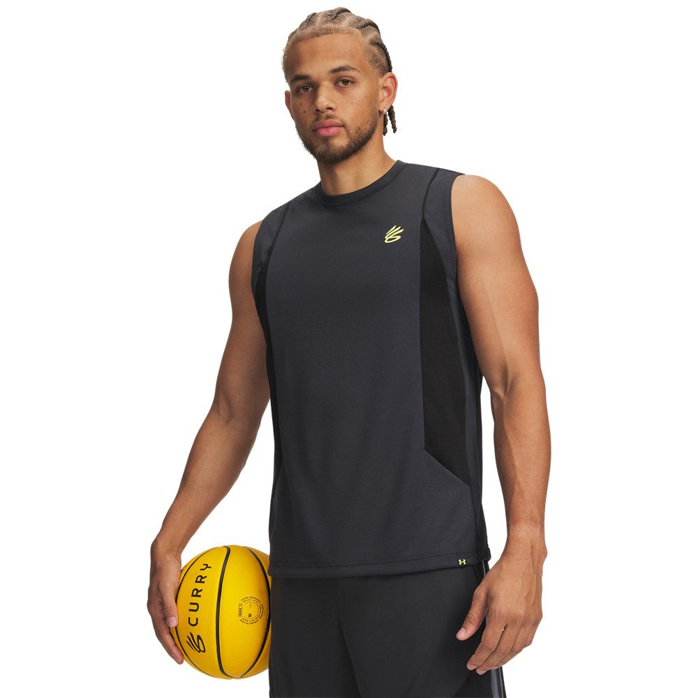 Under Armour® Trainingstop CURRY TRAINING TANK mit strukturiertem Strickmaterial, atmungsaktiv