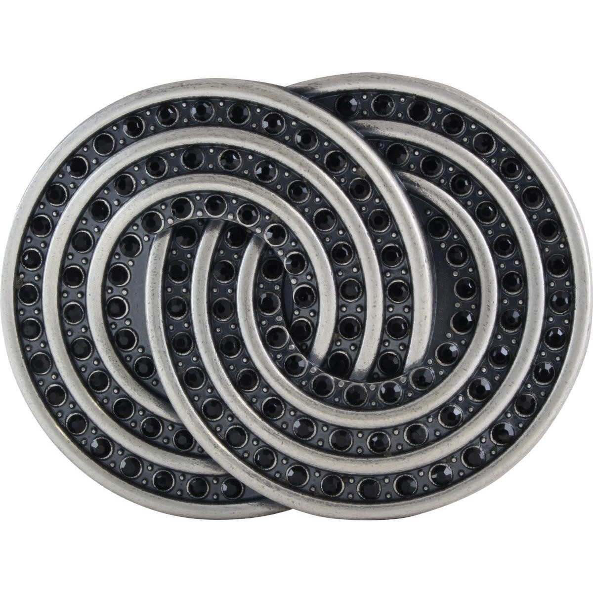 BELTINGER Gürtelschnalle Bellagio mit Steinen 4,0cm - Buckle Wechselschließe Gürtelschließe 40m (1-St)