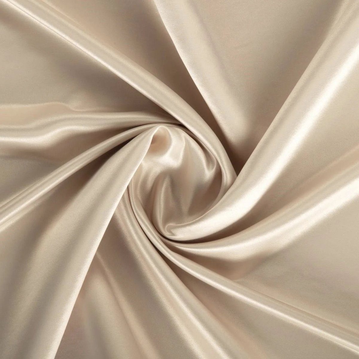 Stofferia Stoff Dekostoff Satin Gloss Cream, Breite 280 cm, Meterware