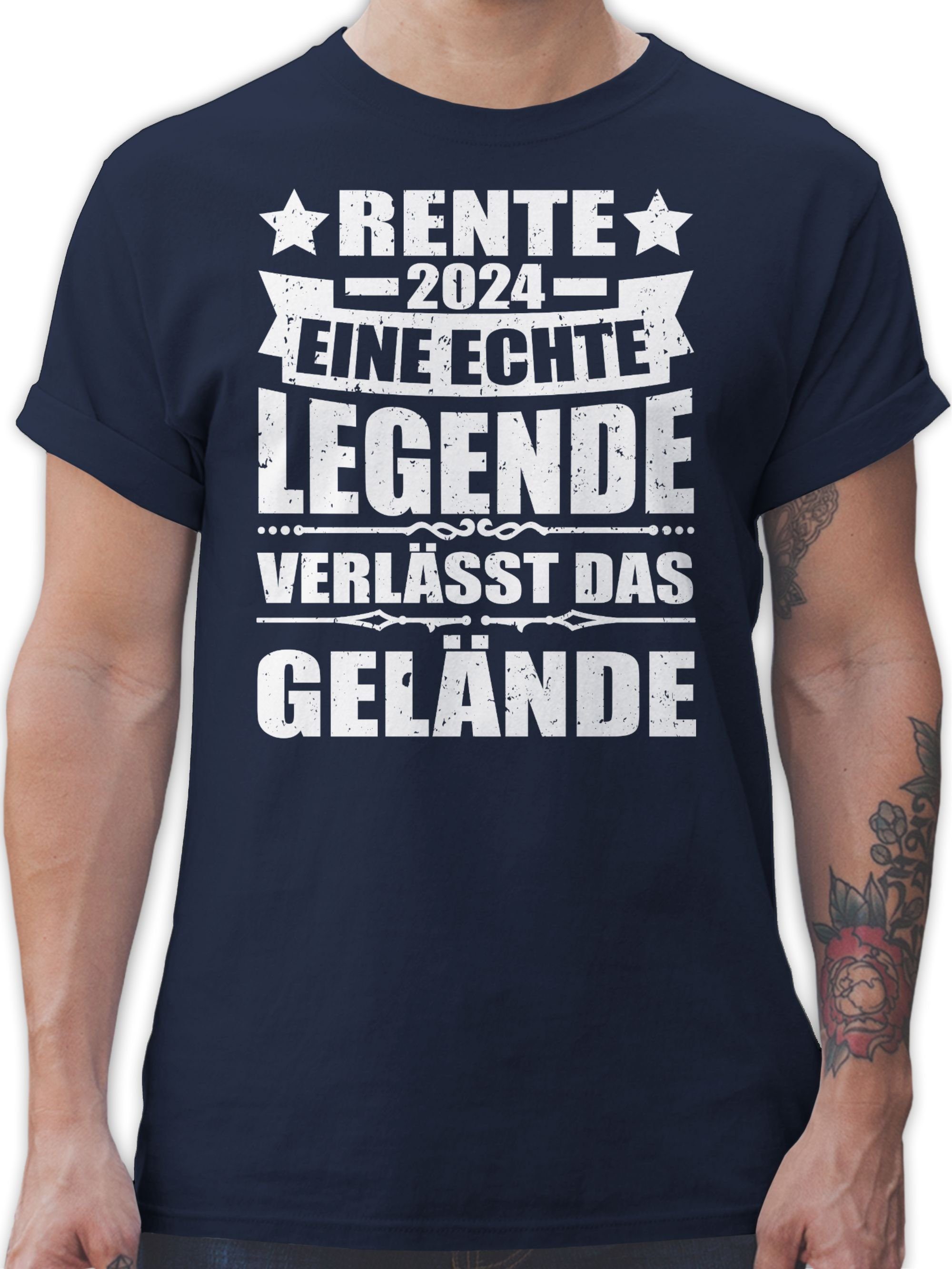 Shirtracer T-Shirt Rente 2024 eine echte Legende verlässt das Gelände Rentn günstig online kaufen