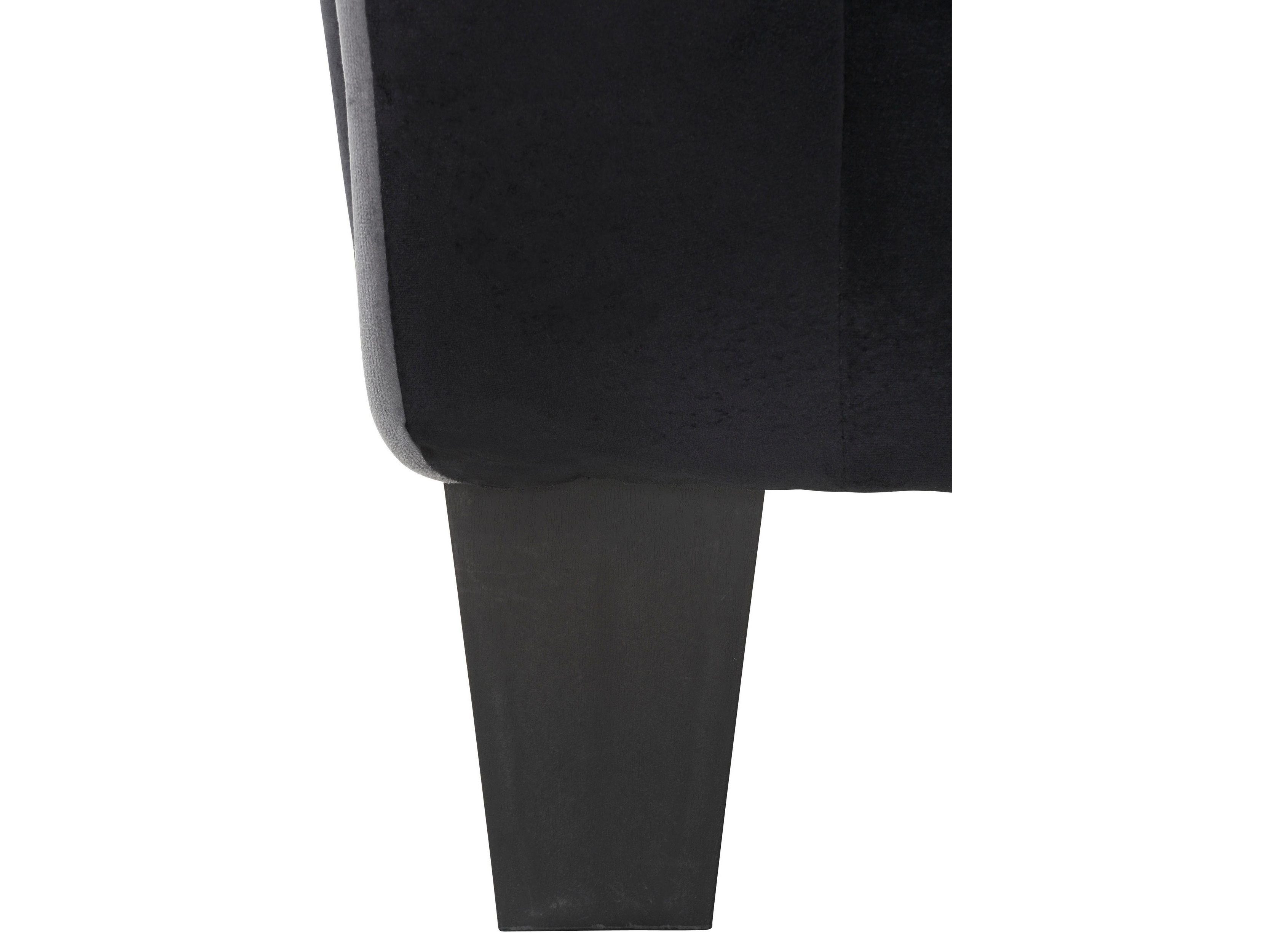 schwarz/grau Microfaser Bezug, cm Sitzhöhe Gestell, 44 Ohrensessel FSC®-zertifiziertes Pernia, loft24