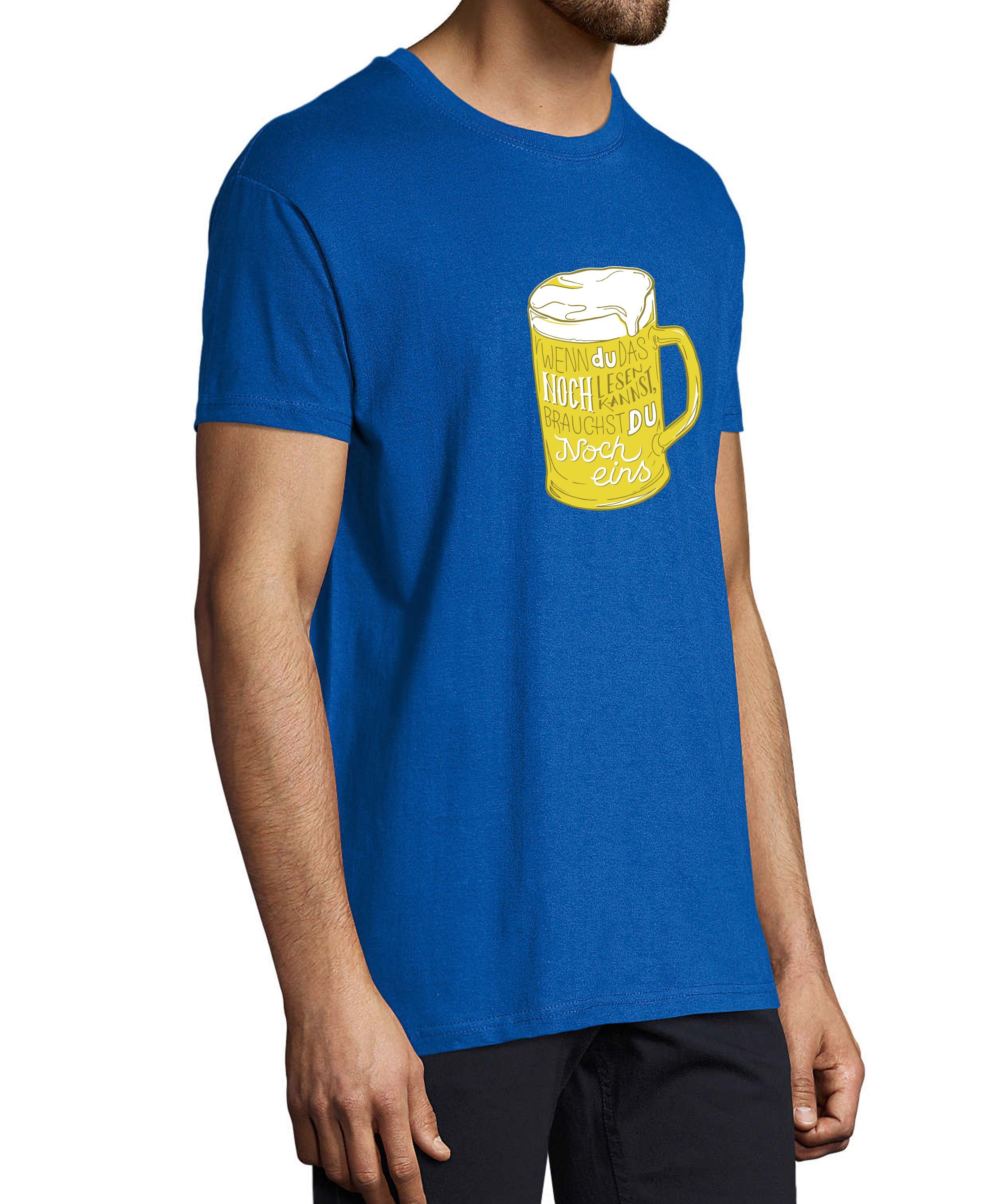 i310 Oktoberfest T-Shirt Shirt MyDesign24 Fun Aufdruck Trinkshirt Fit, Spruch mit - Regular blau Herren Print mit witzigem royal Baumwollshirt