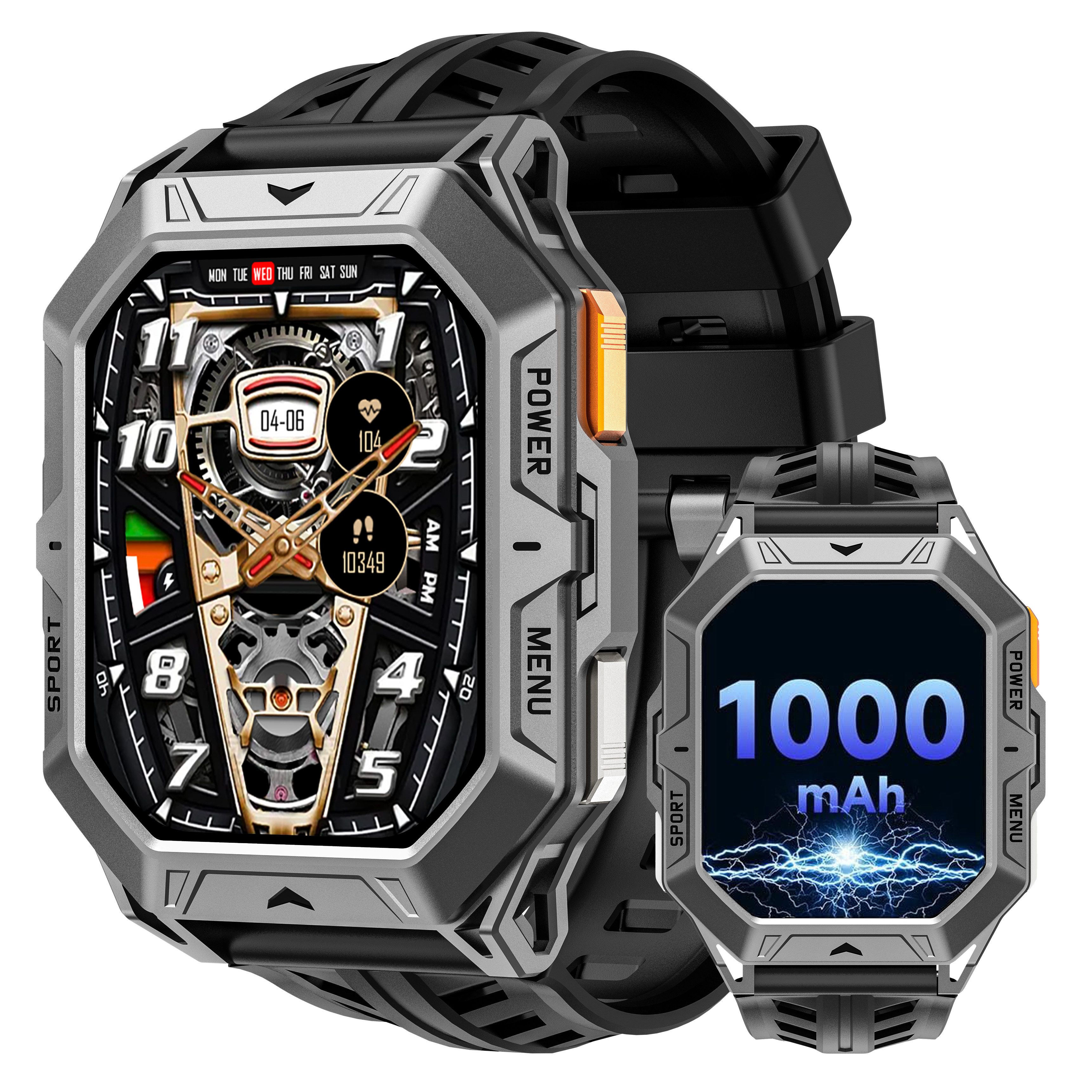 Smartwatch, Fitness Tracker Uhr für Herren Damen, 1000mAh Akku Smartwatch