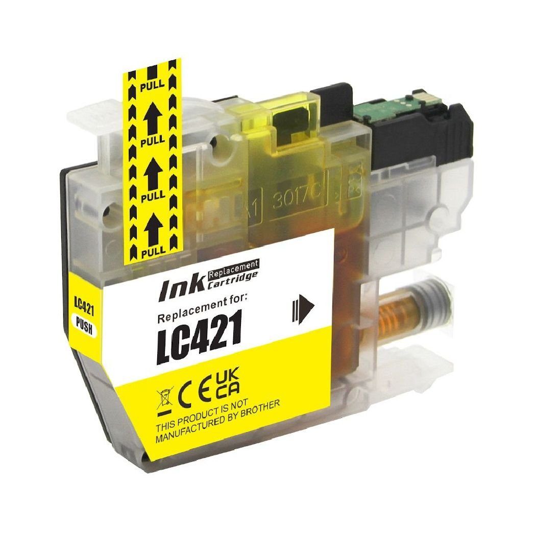 Yellow LC Tonerpatrone kompatibel ..., Inbusco LC YE für 421 Tintepatrone Brother 421 YE