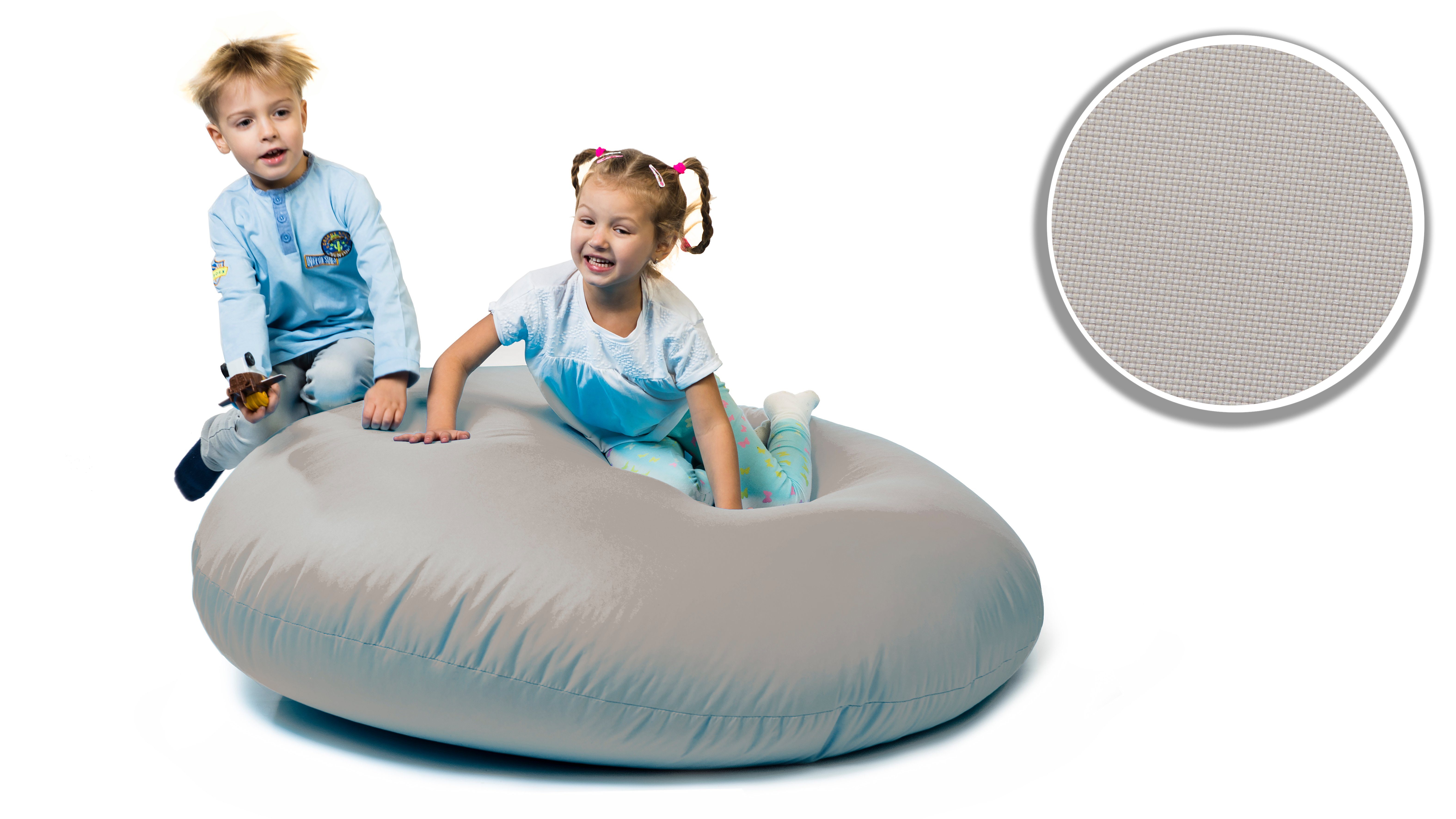 Sitzsack Erwachsene Füllung für und Grau sunnypillow mit Kinder Indoor Styropor Outdoor &