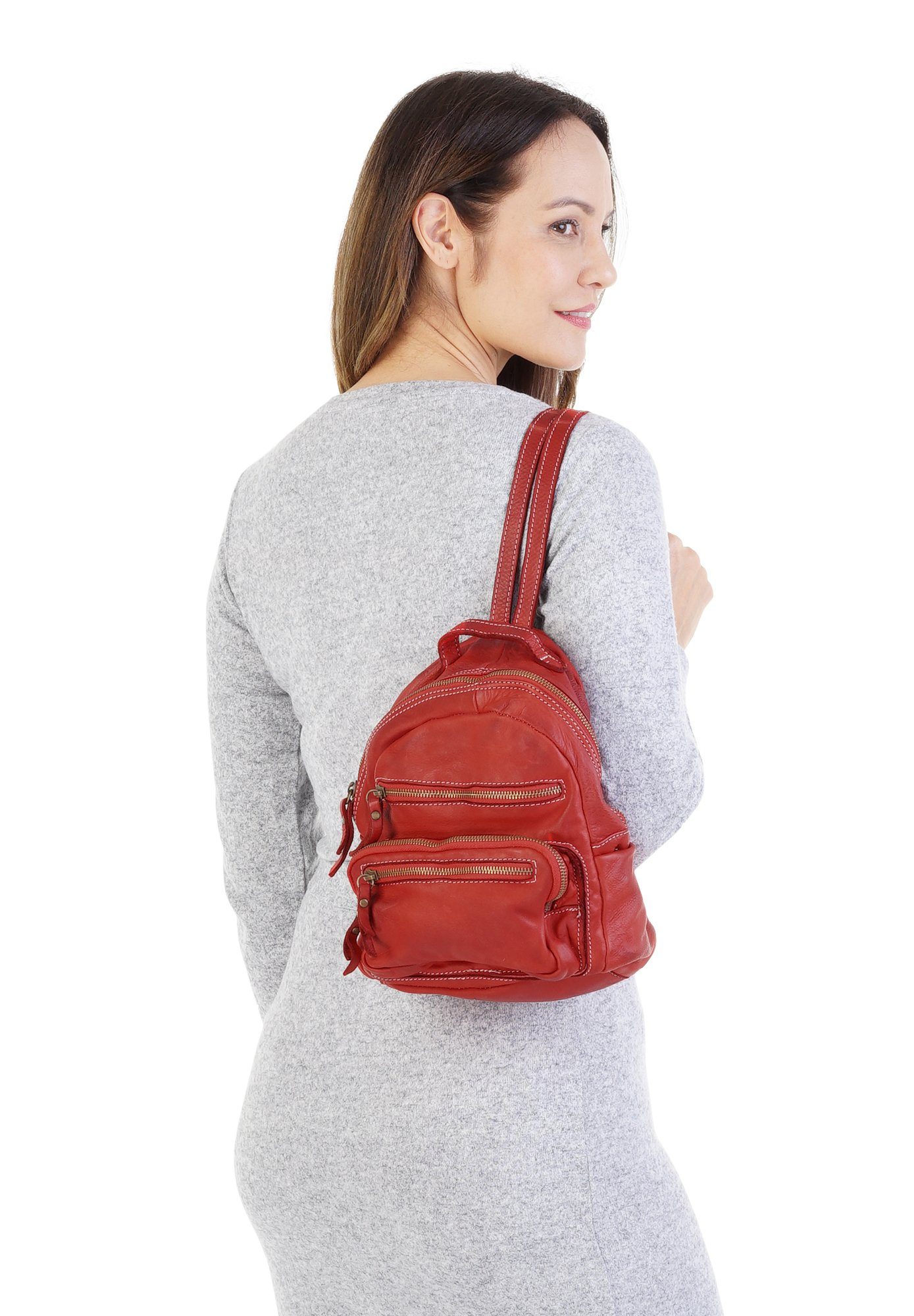 Cluty Cityrucksack, echt Leder, Made in Italy günstig online kaufen