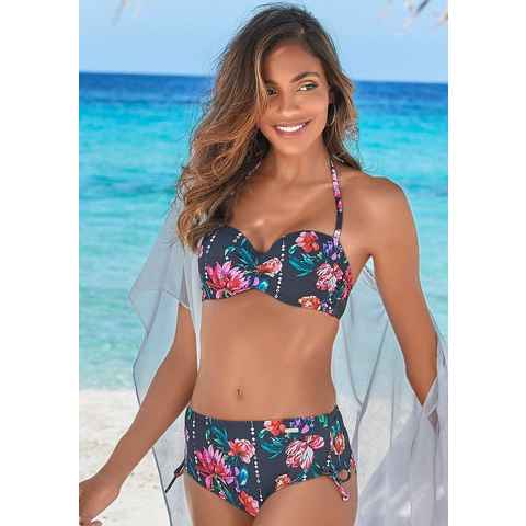 Sunseeker Bügel-Bandeau-Bikini-Top Modern, mit Blumenprint